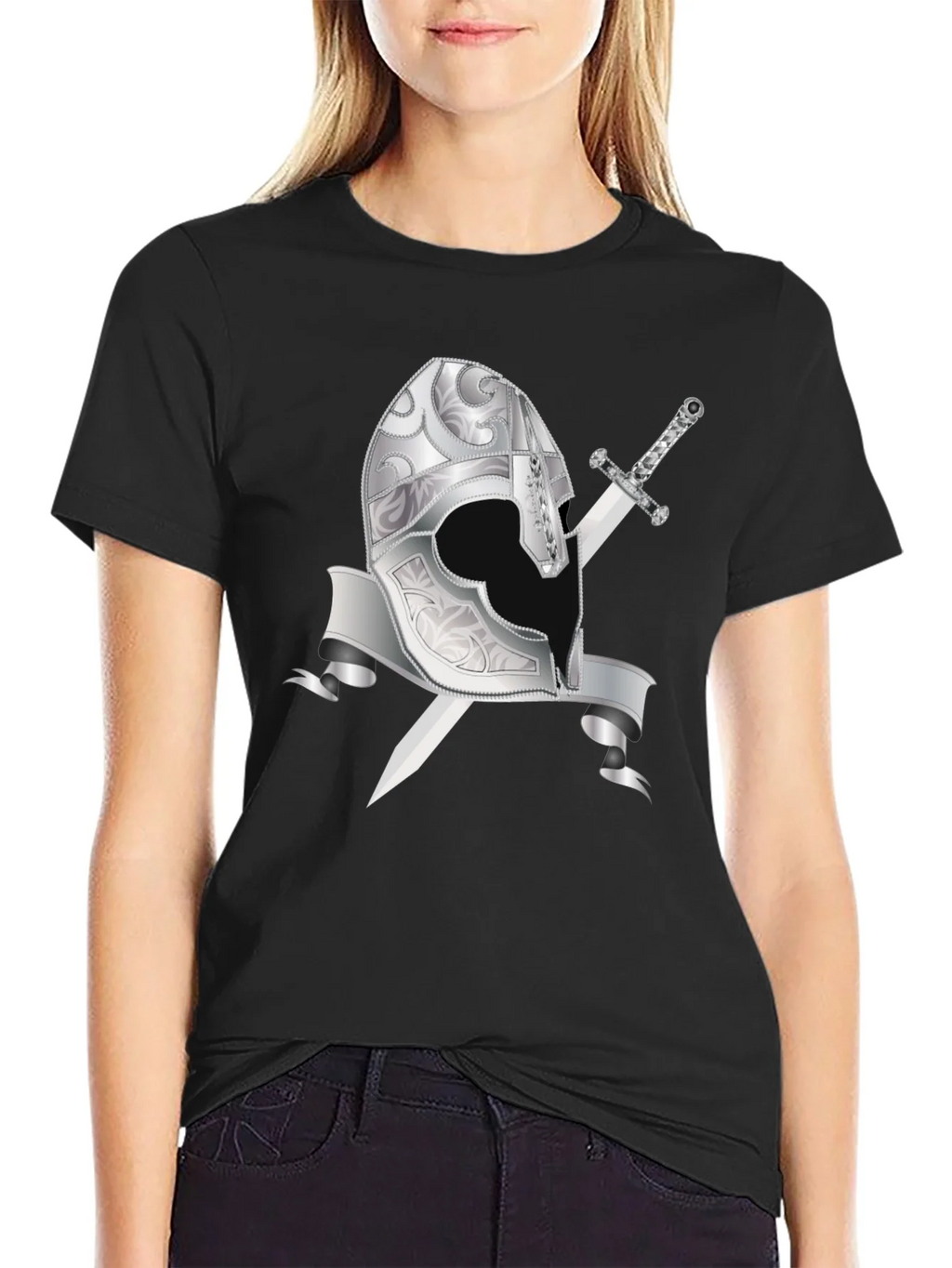 Knights Helmet & Sword Graphic Tee