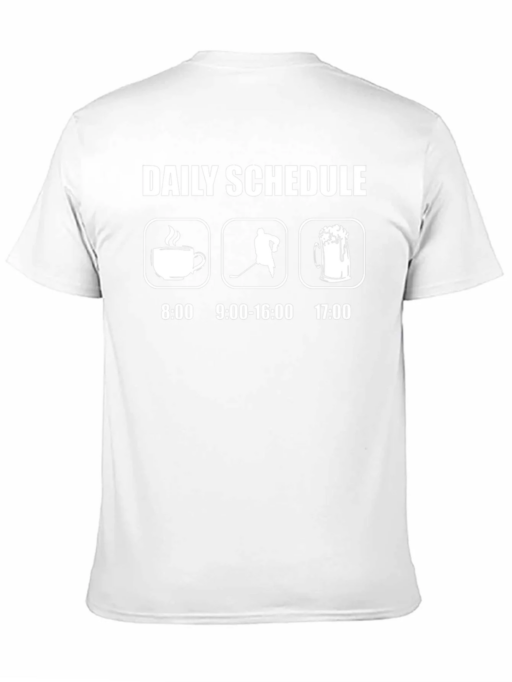 Daily Schedule Hockey T-Shirt: Coffee Hockey Beer