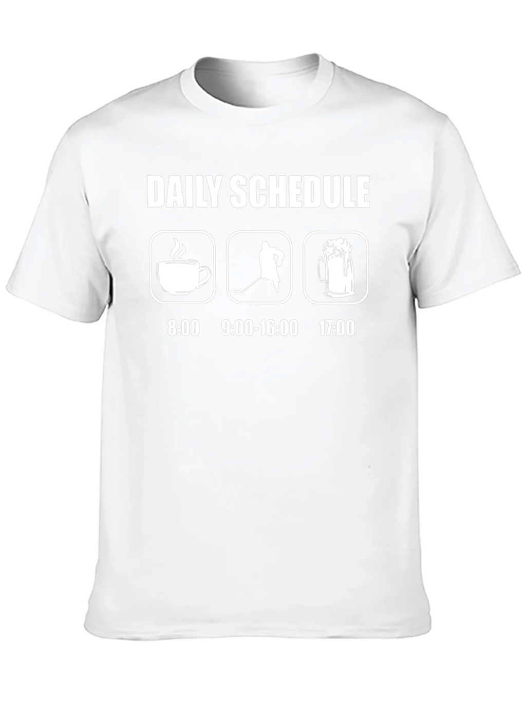 Daily Schedule Hockey T-Shirt: Coffee Hockey Beer