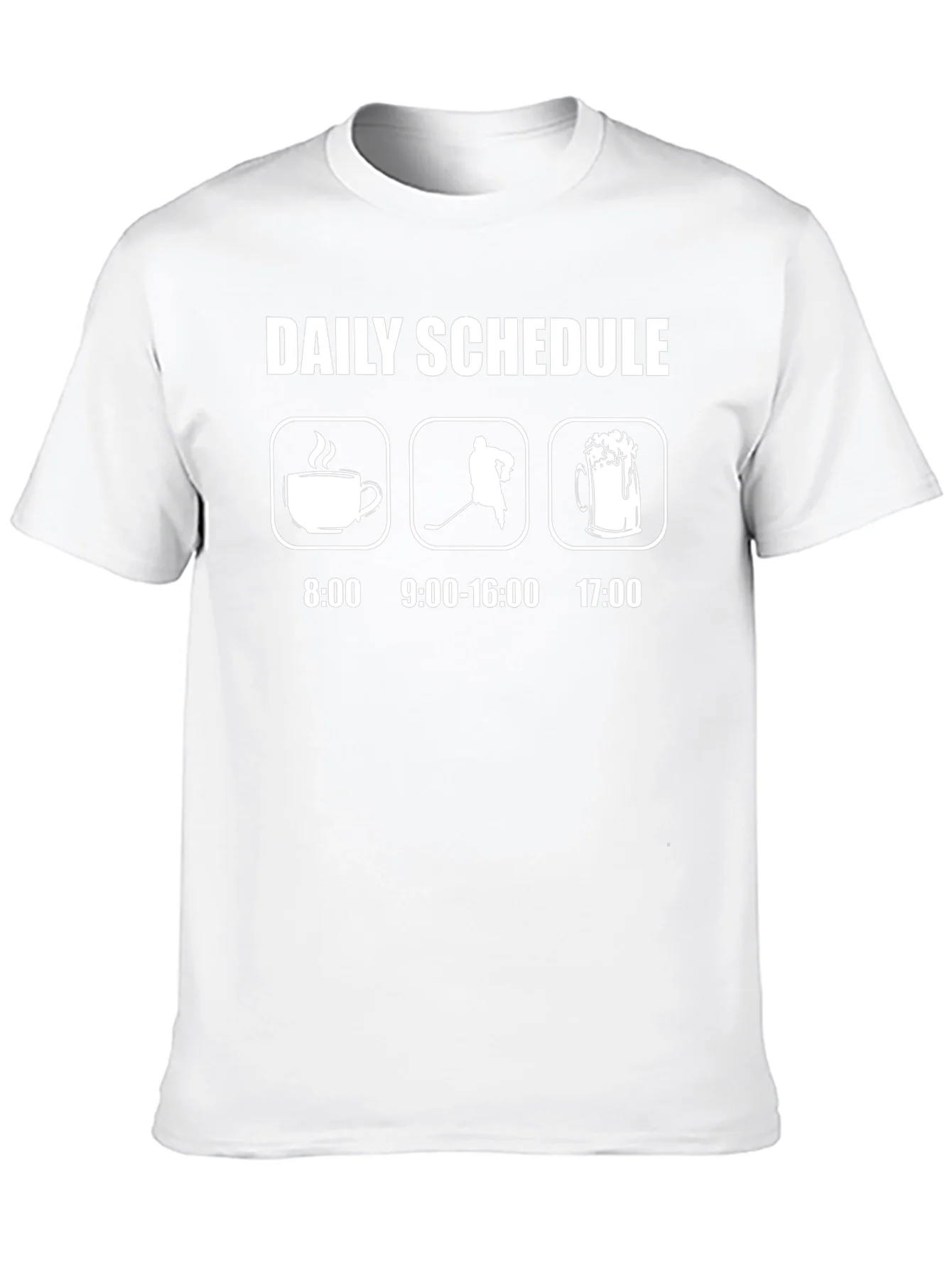 Daily Schedule Hockey T-Shirt: Coffee Hockey Beer