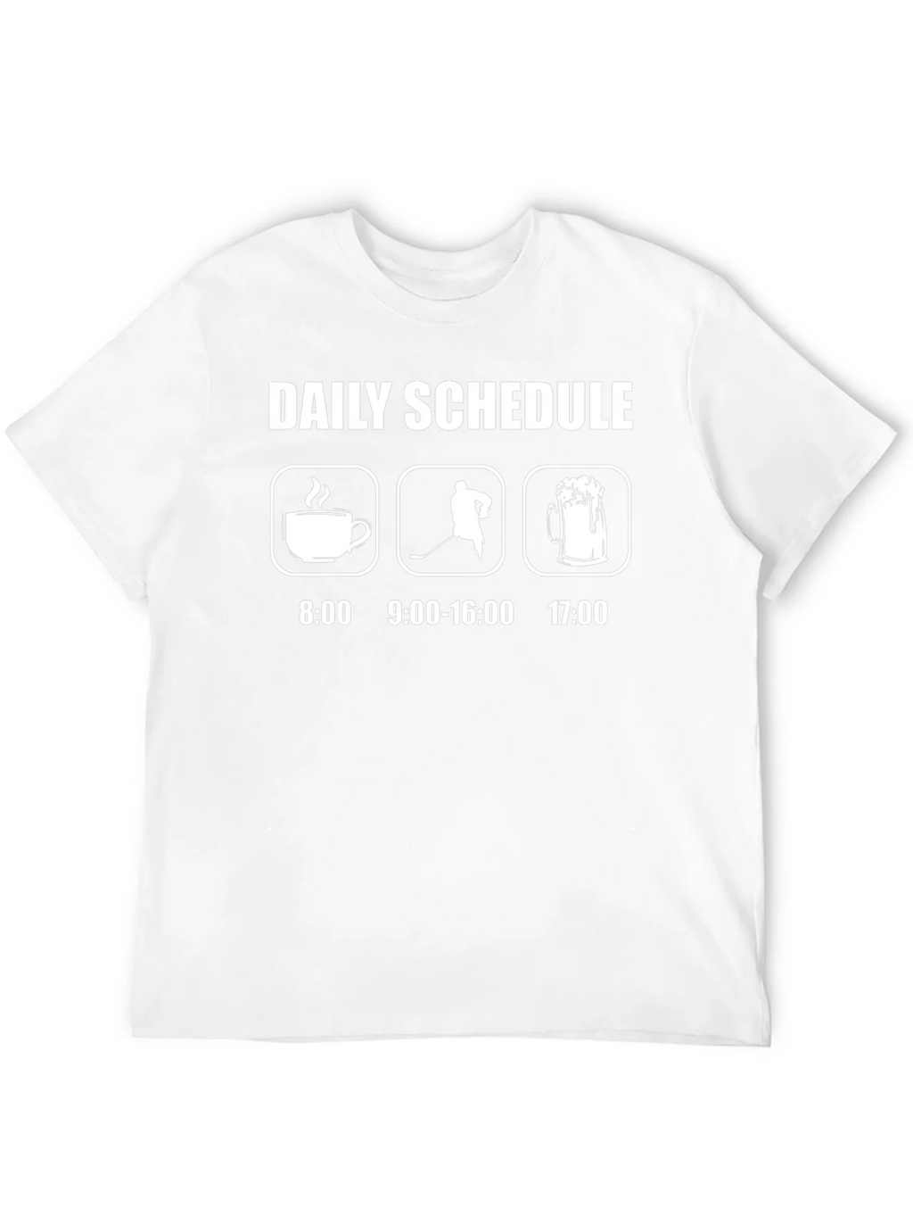 Daily Schedule Hockey T-Shirt: Coffee Hockey Beer