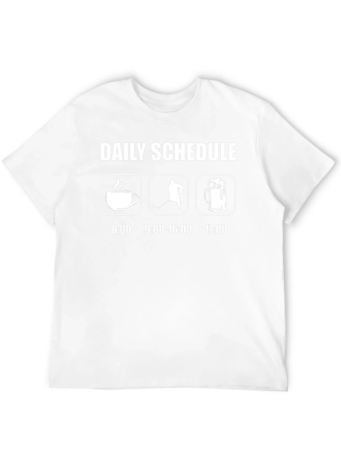 Daily Schedule Hockey T-Shirt: Coffee Hockey Beer