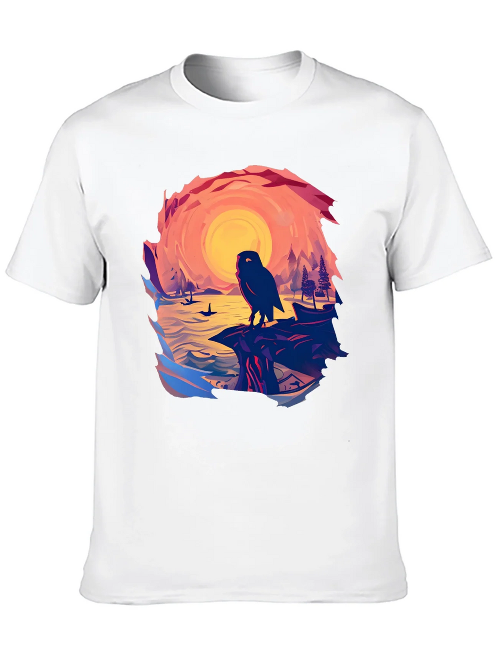 Owl Sunset Graphic Tee