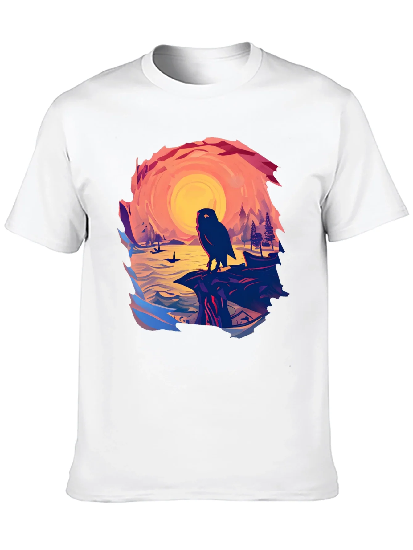 Owl Sunset Graphic Tee
