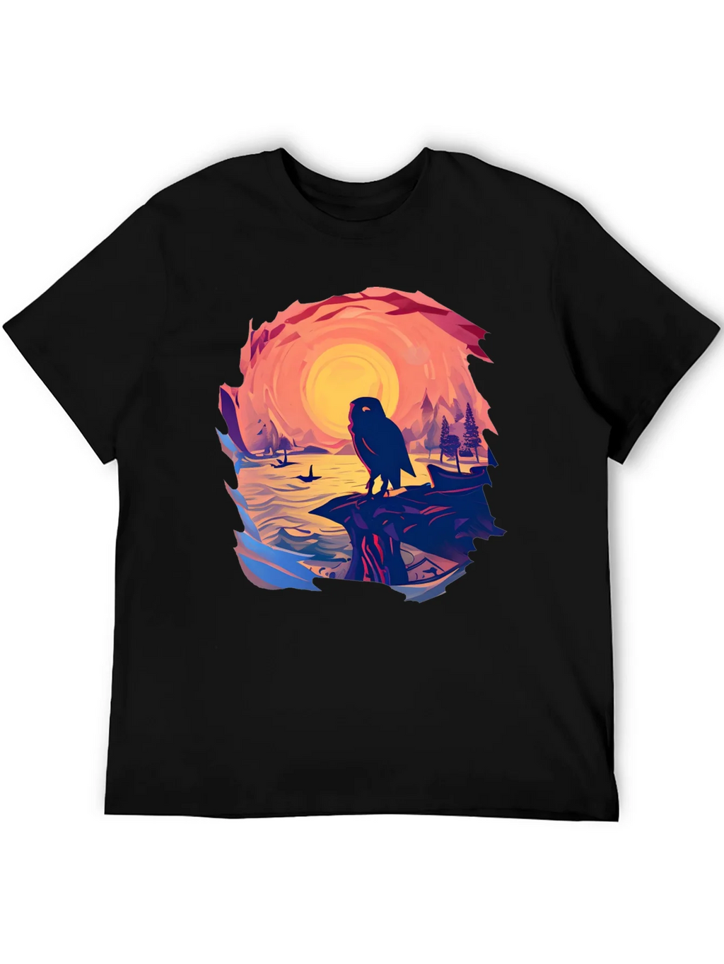 Owl Sunset Graphic Tee