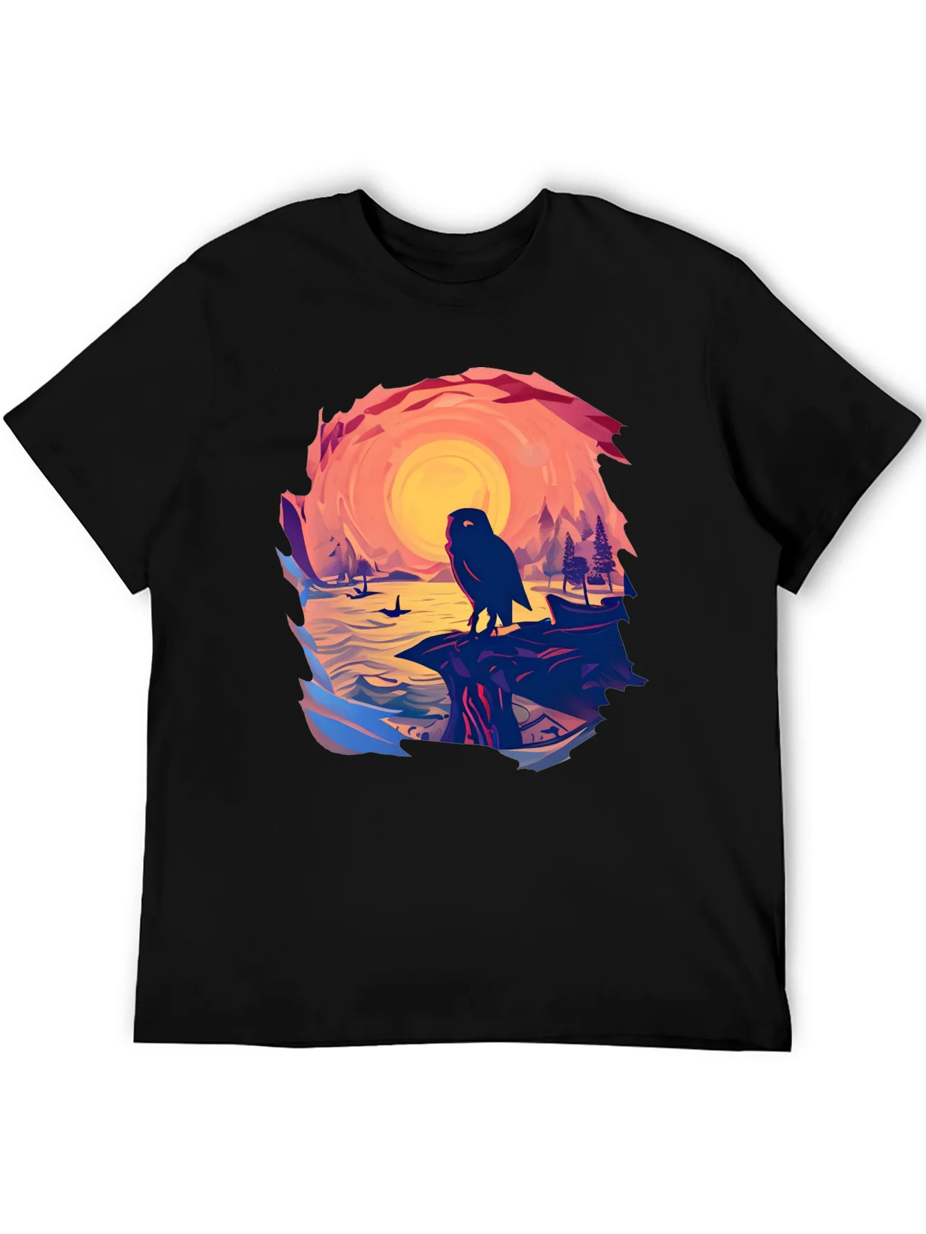 Owl Sunset Graphic Tee