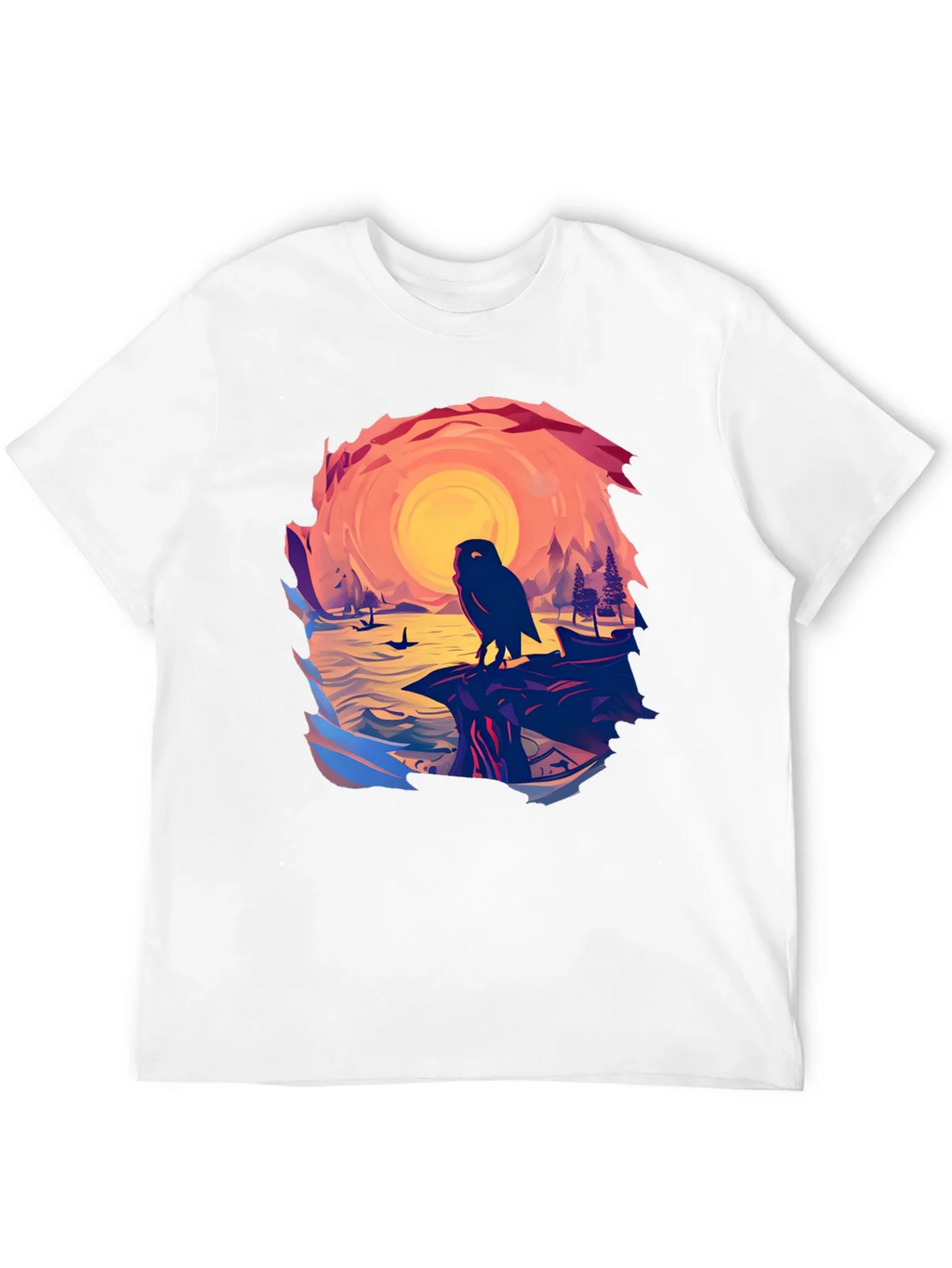 Owl Sunset Graphic Tee