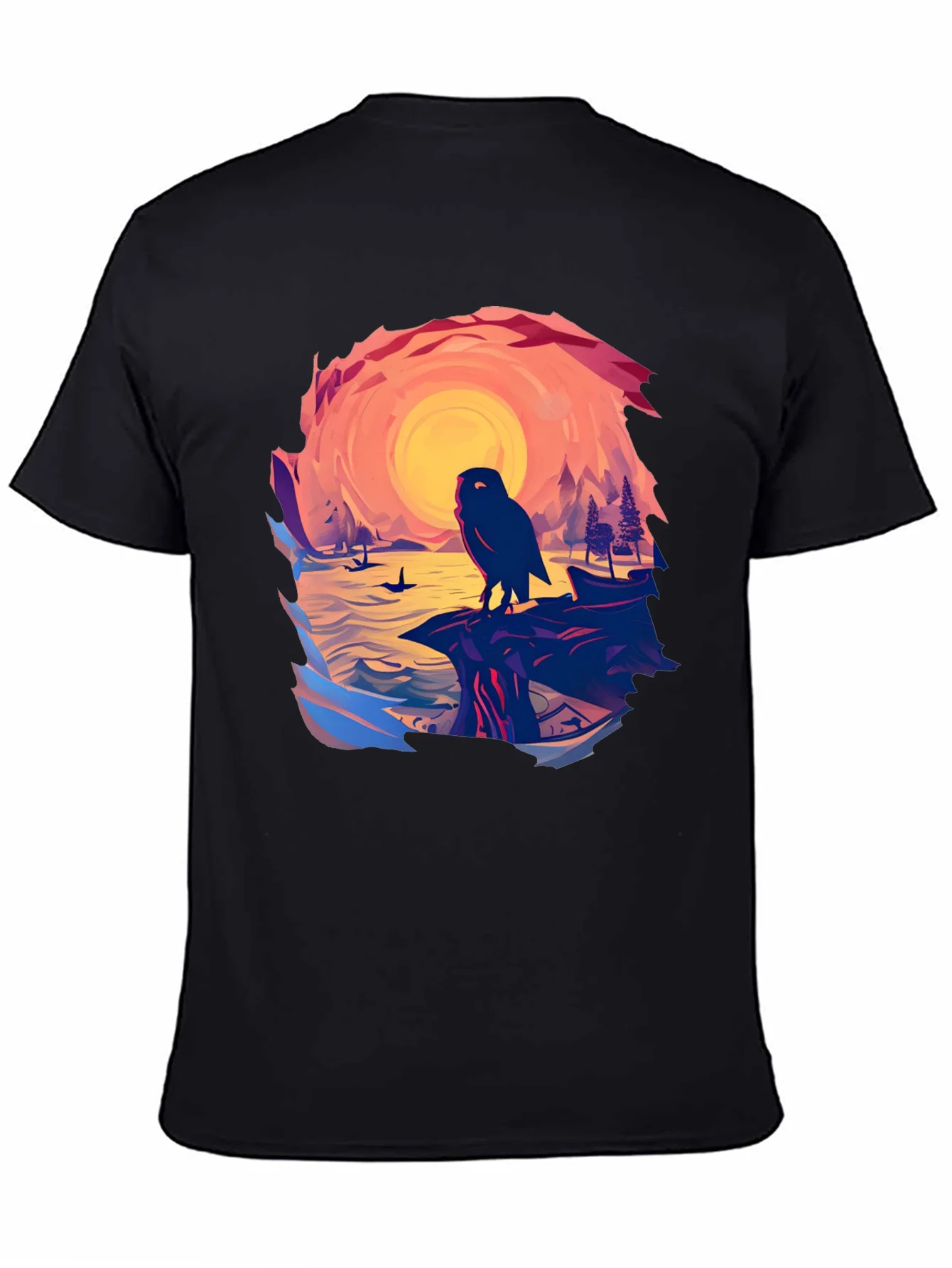 Owl Sunset Graphic Tee