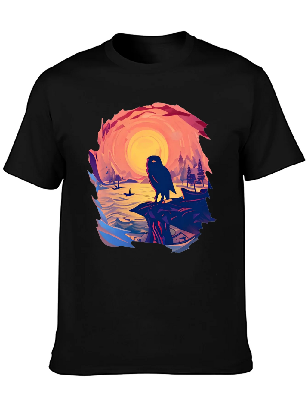 Owl Sunset Graphic Tee