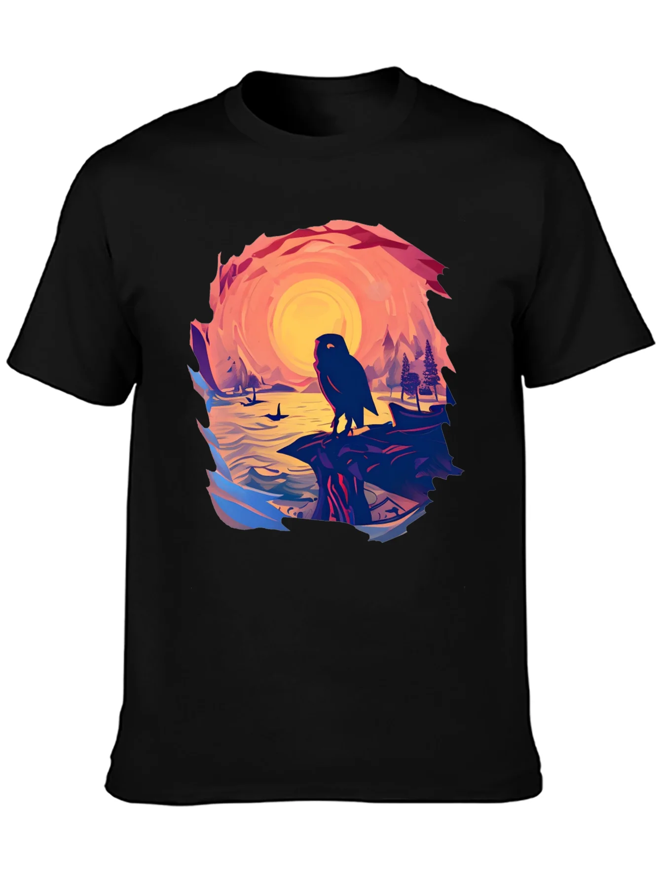 Owl Sunset Graphic Tee