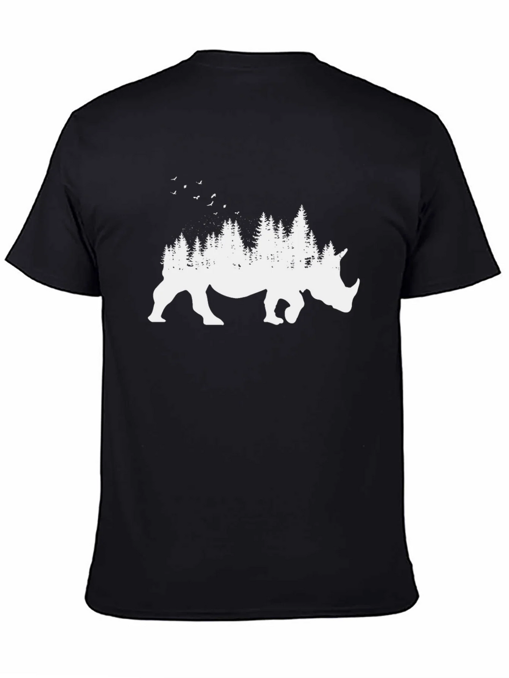 Rhino Forest Graphic Tee - Nature Inspired Shirt