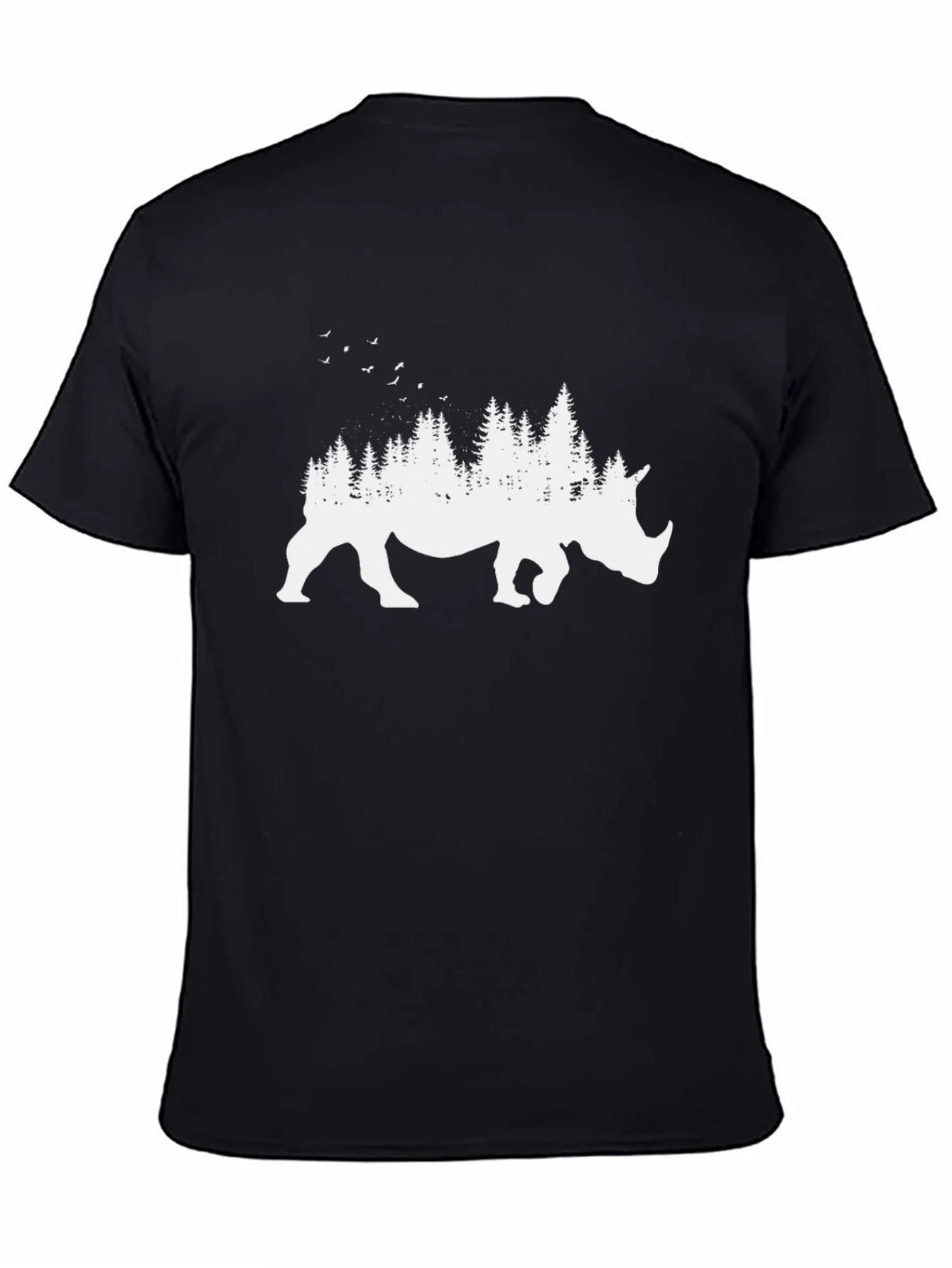 Rhino Forest Graphic Tee - Nature Inspired Shirt
