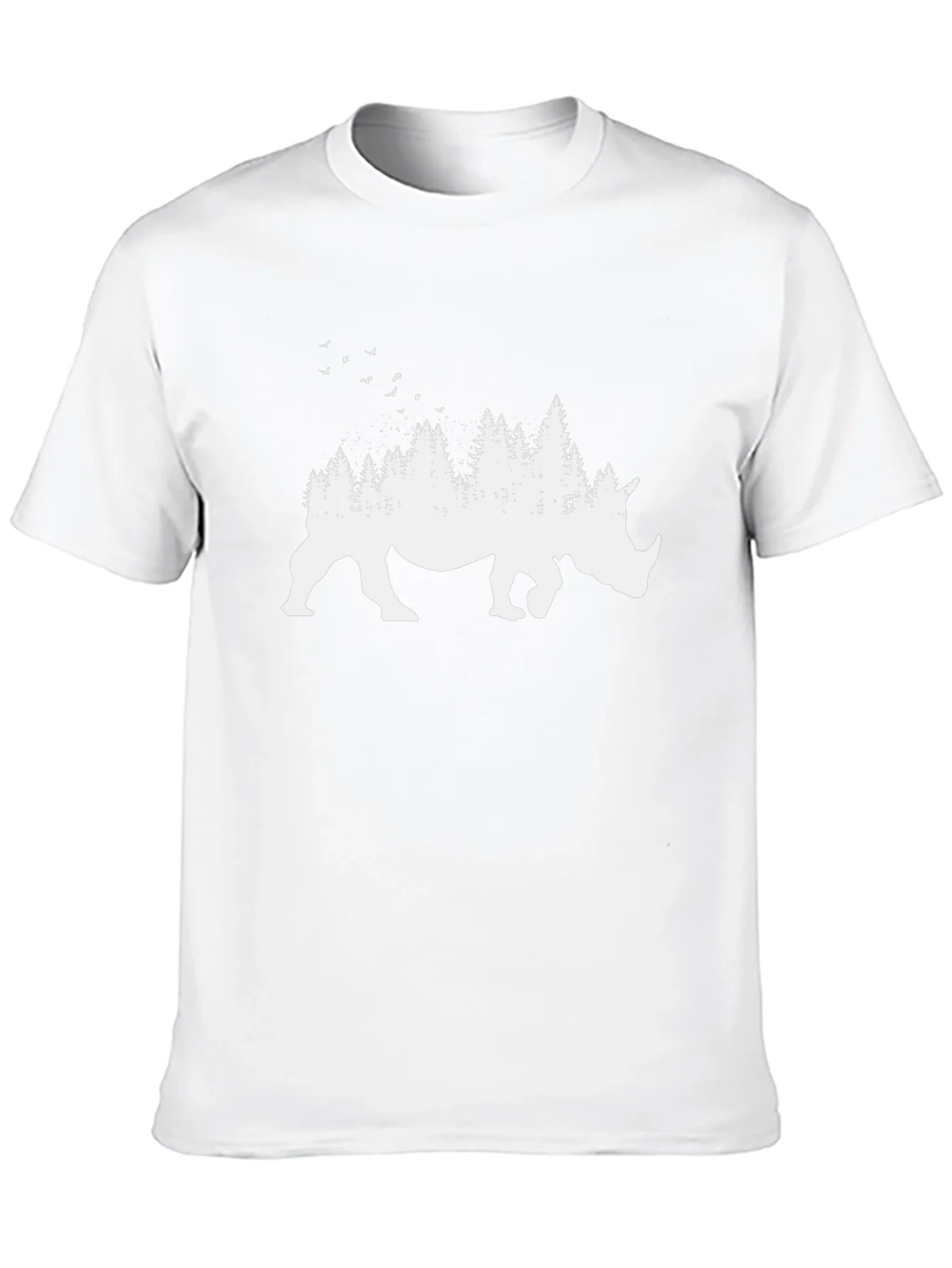 Rhino Forest Graphic Tee - Nature Inspired Shirt