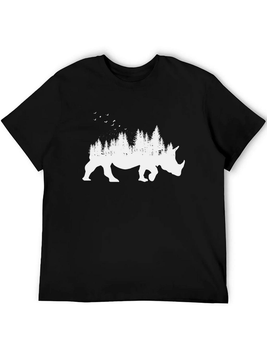 Rhino Forest Graphic Tee - Nature Inspired Shirt