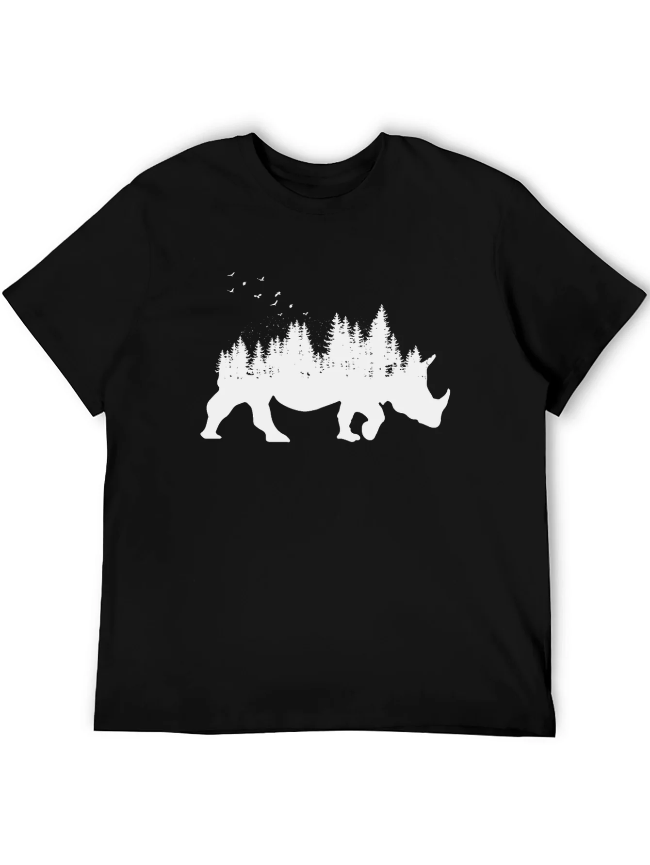 Rhino Forest Graphic Tee - Nature Inspired Shirt