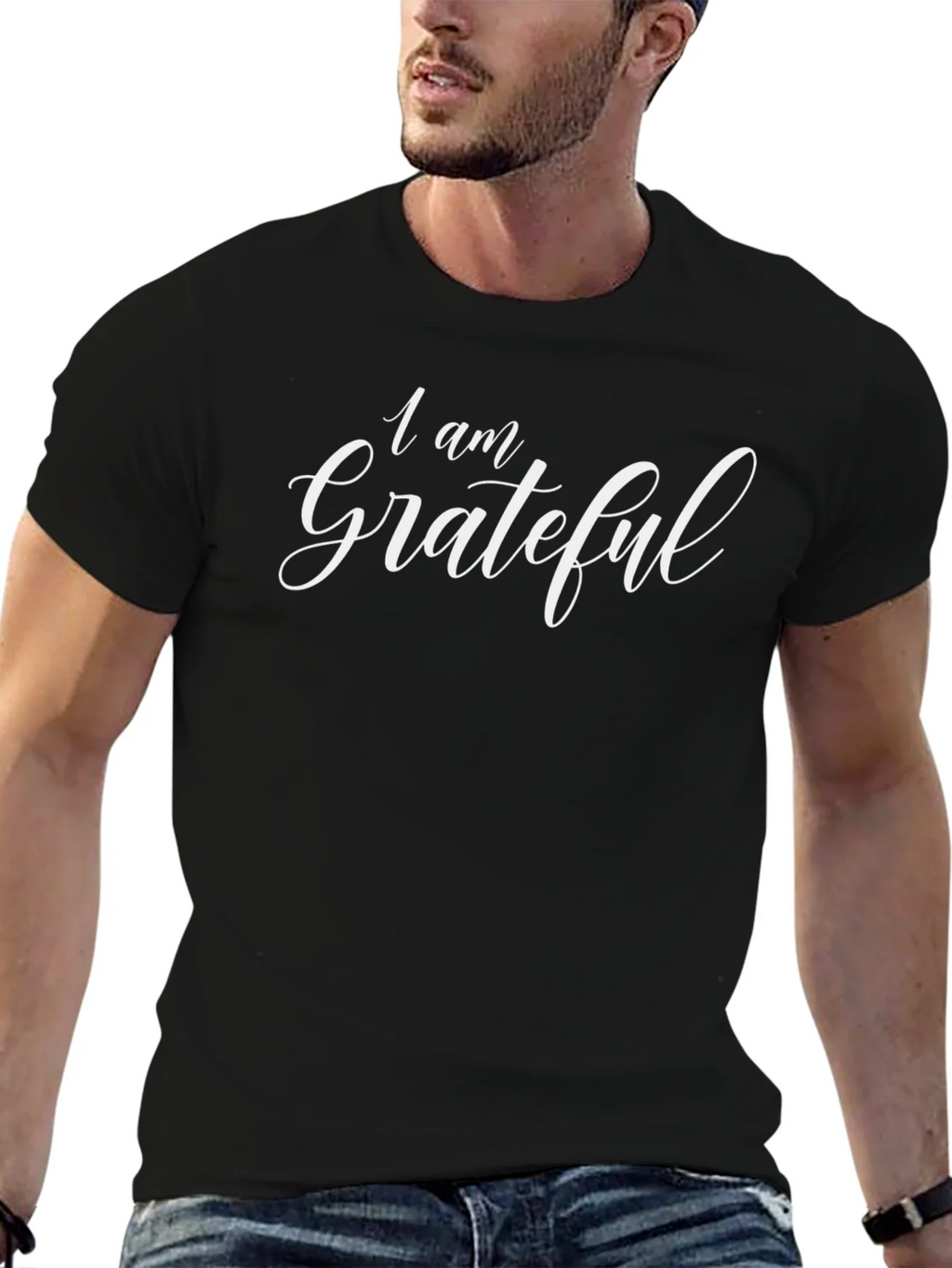 Grateful Black T-Shirt - Inspiring & Stylish