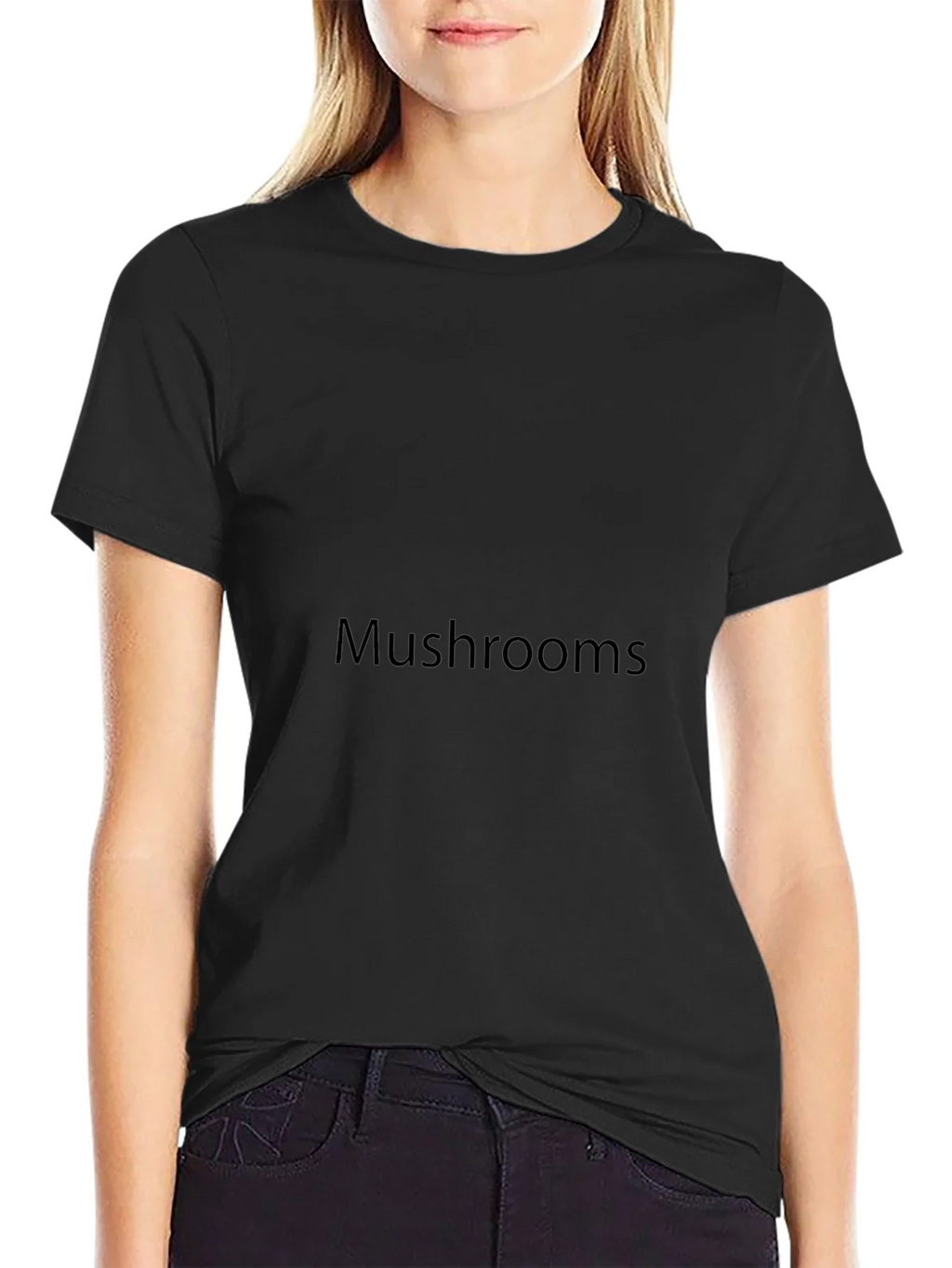 Black Mushrooms Graphic Tee