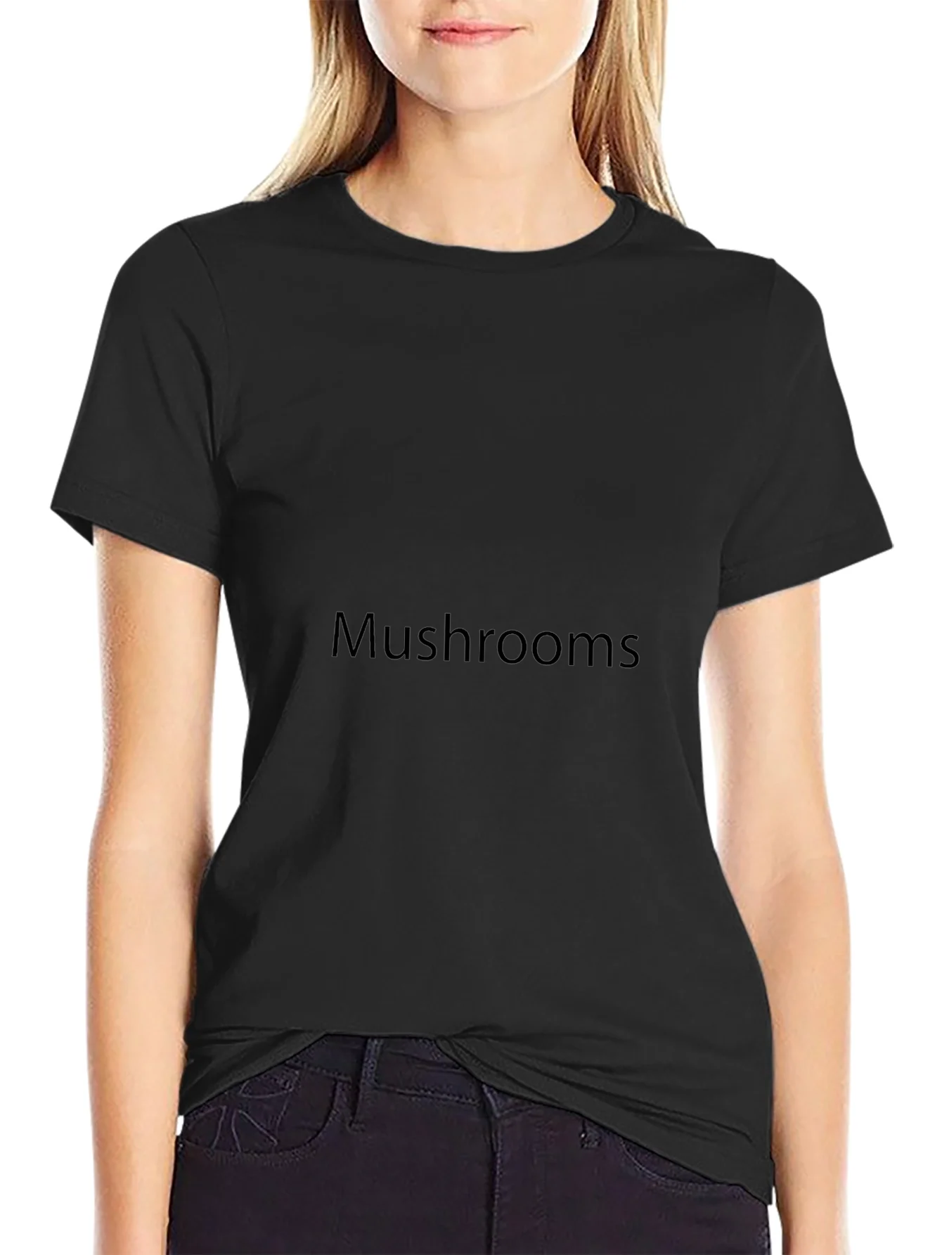Black Mushrooms Graphic Tee