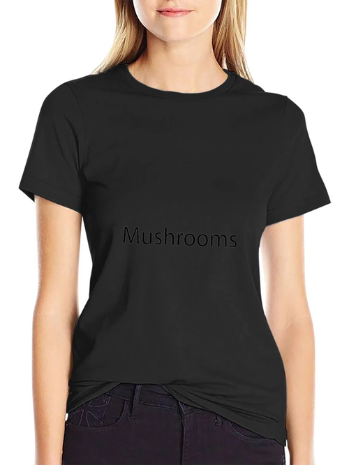 Black Mushrooms Graphic Tee