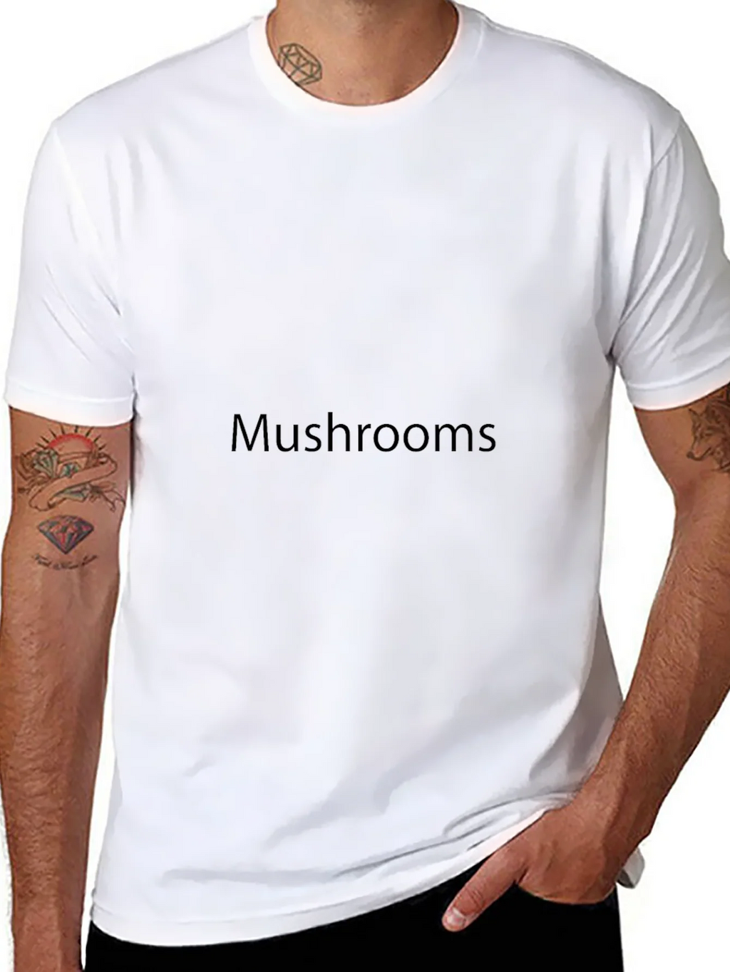 Black Mushrooms Graphic Tee