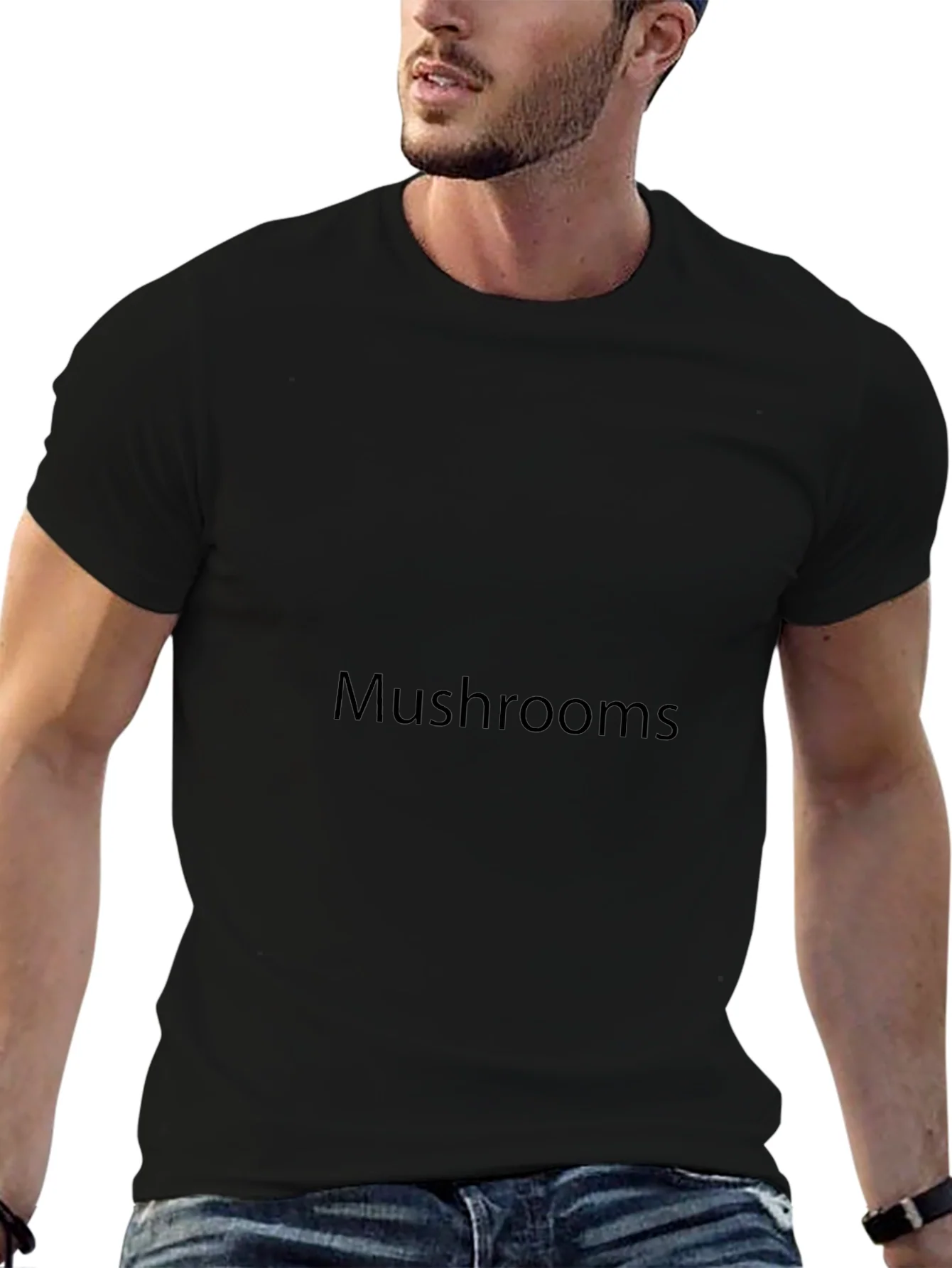 Black Mushrooms Graphic Tee