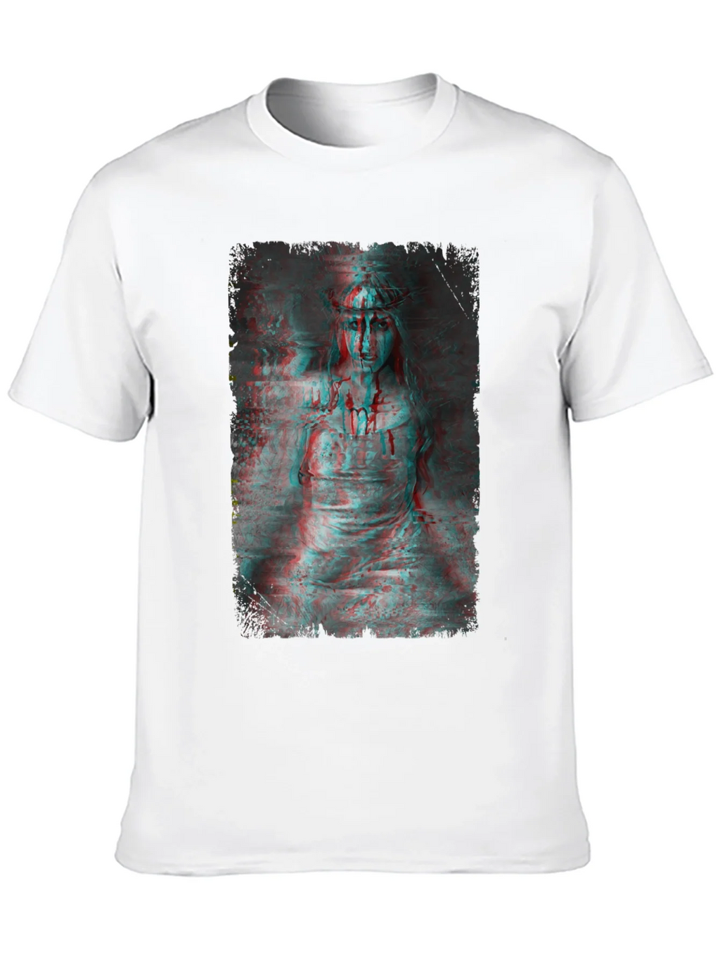 Gothic Horror 3D Graphic Print Black T-Shirt