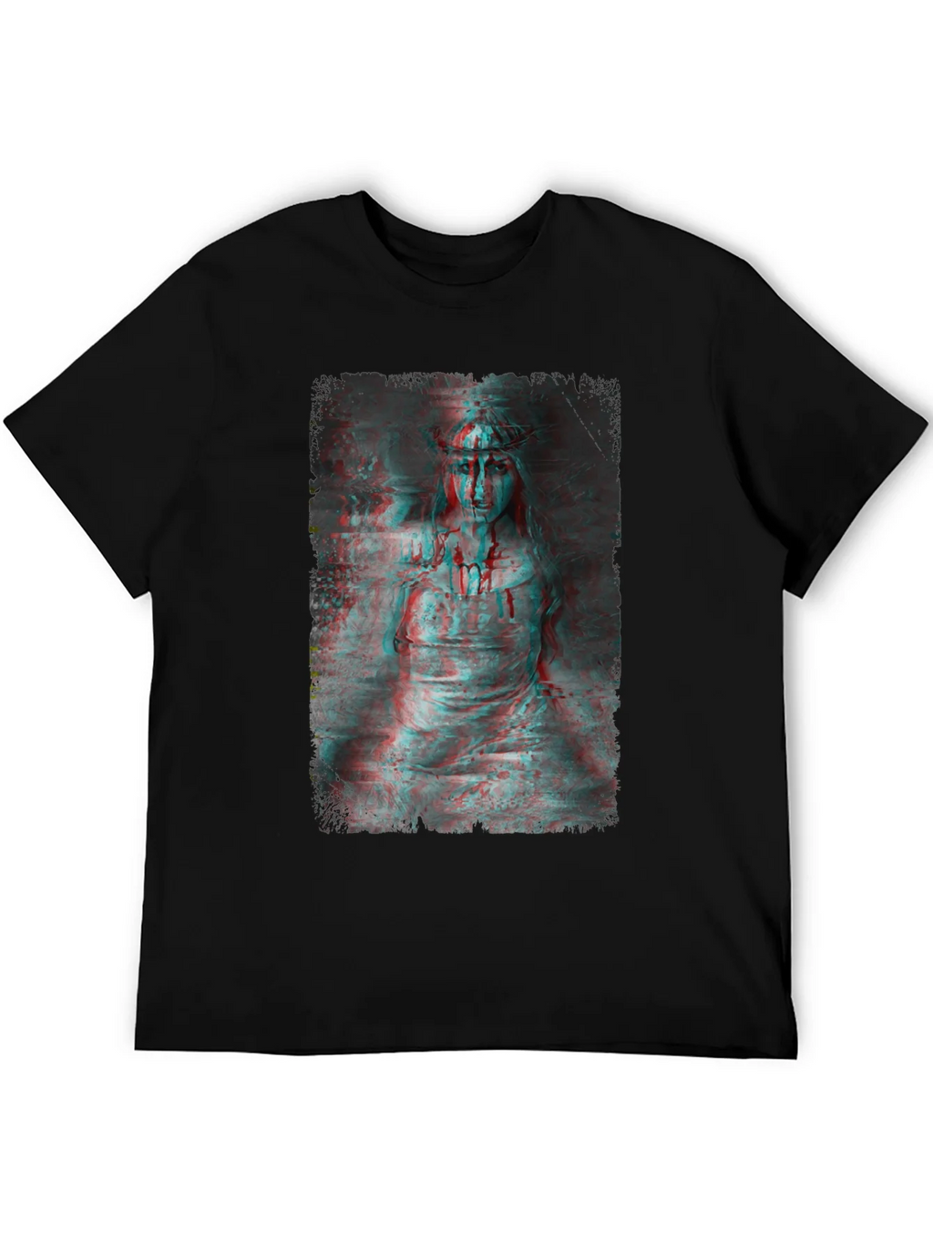 Gothic Horror 3D Graphic Print Black T-Shirt