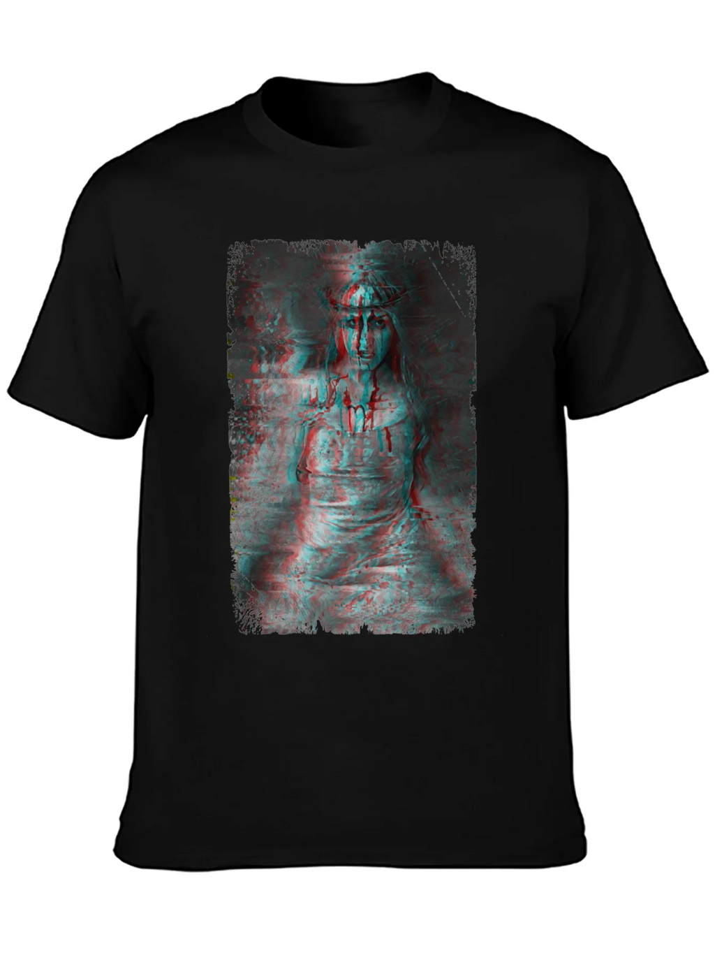 Gothic Horror 3D Graphic Print Black T-Shirt