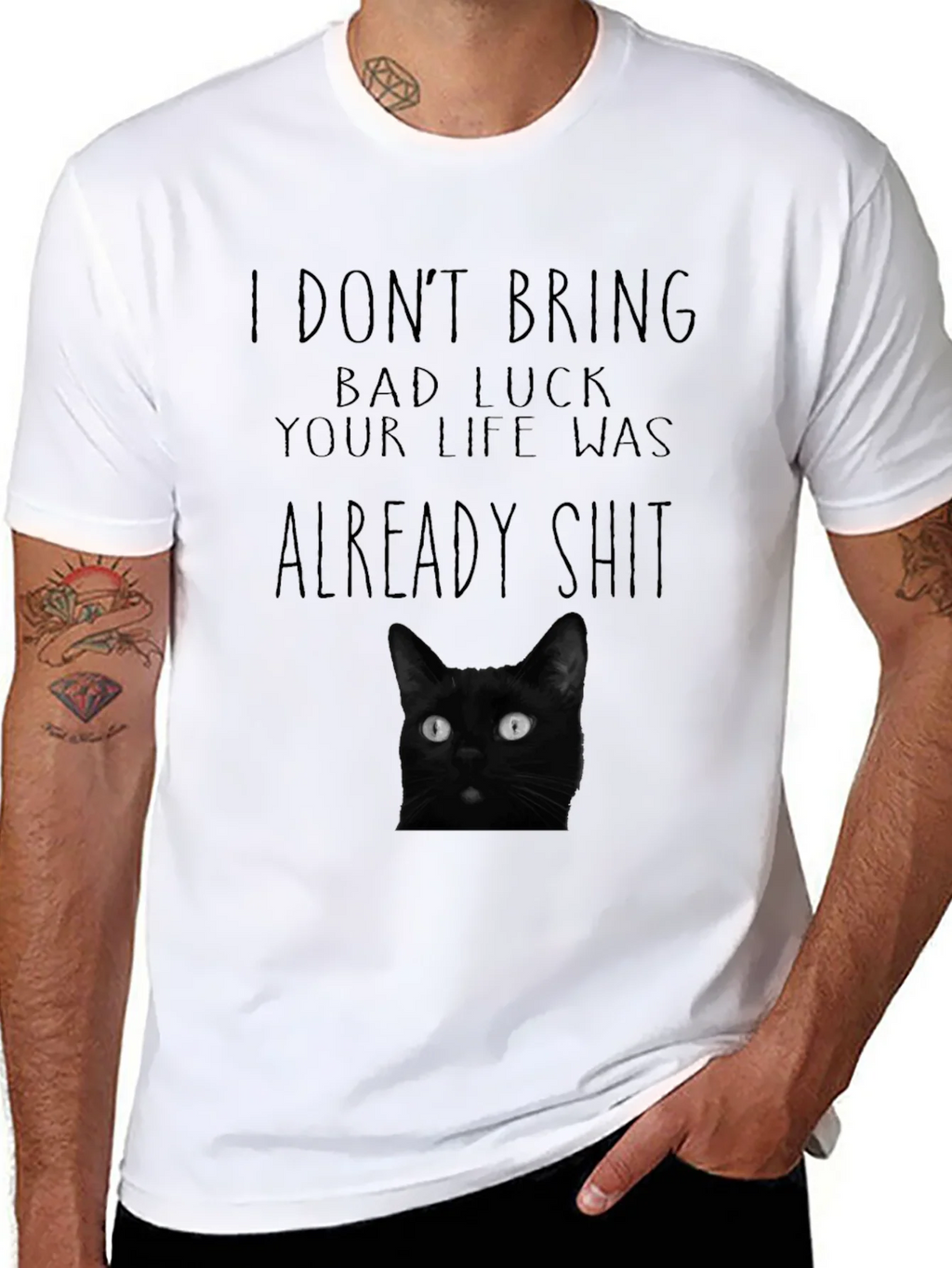 Black Cat Bad Luck Graphic Tee