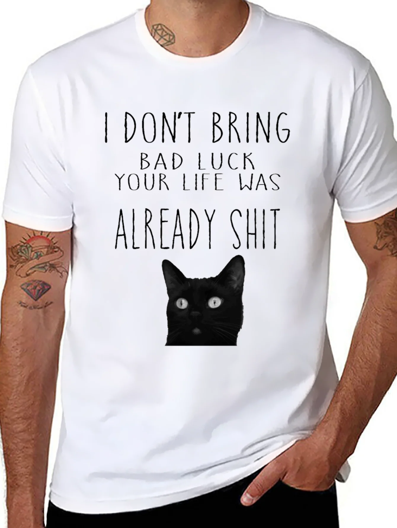 Black Cat Bad Luck Graphic Tee