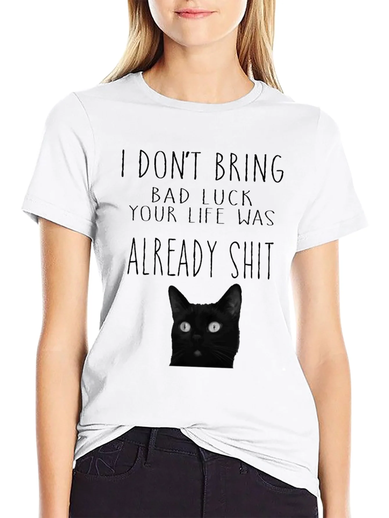 Black Cat Bad Luck Graphic Tee