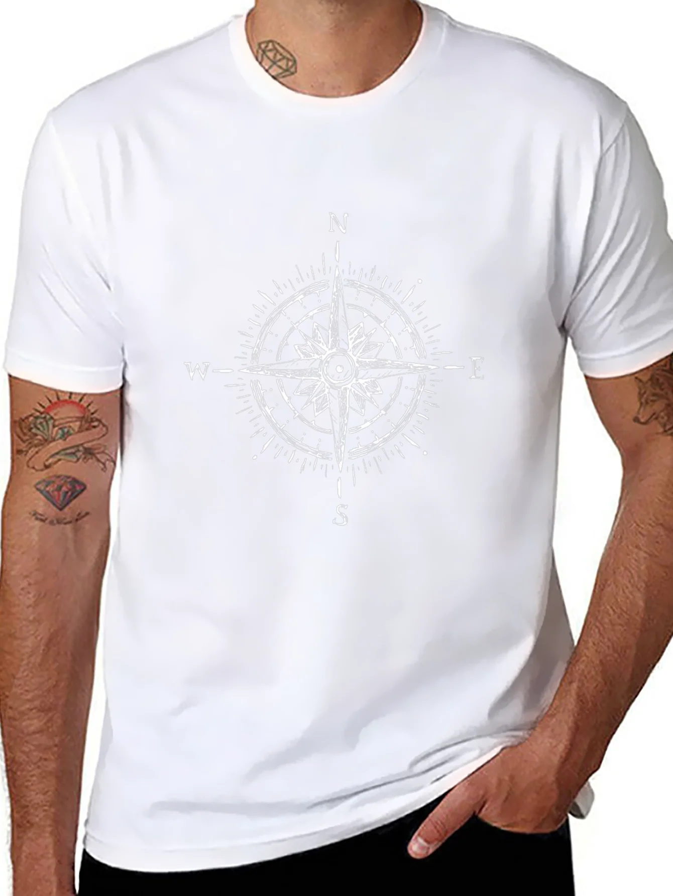 Compass Rose Graphic Tee - Black