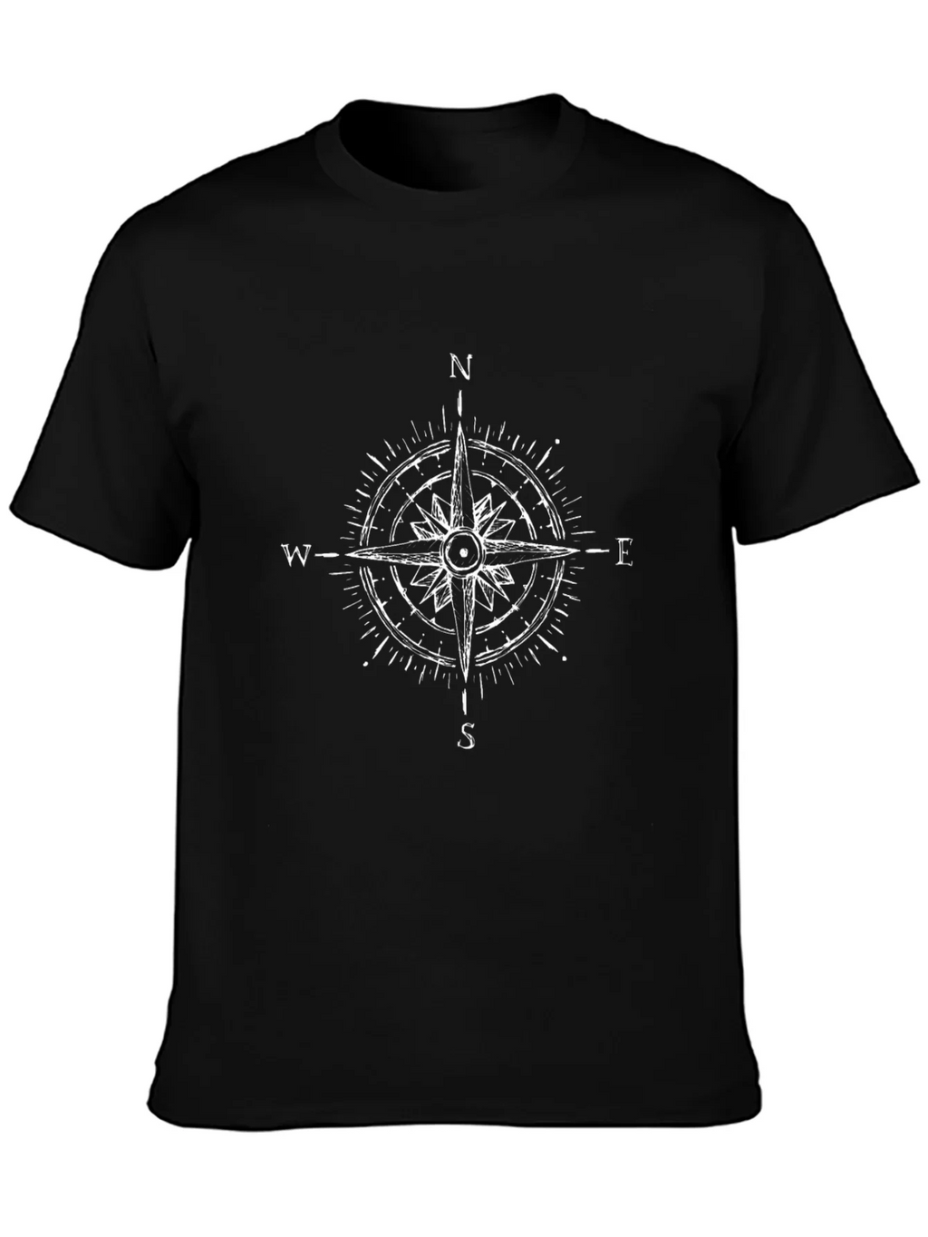Compass Rose Graphic Tee - Black
