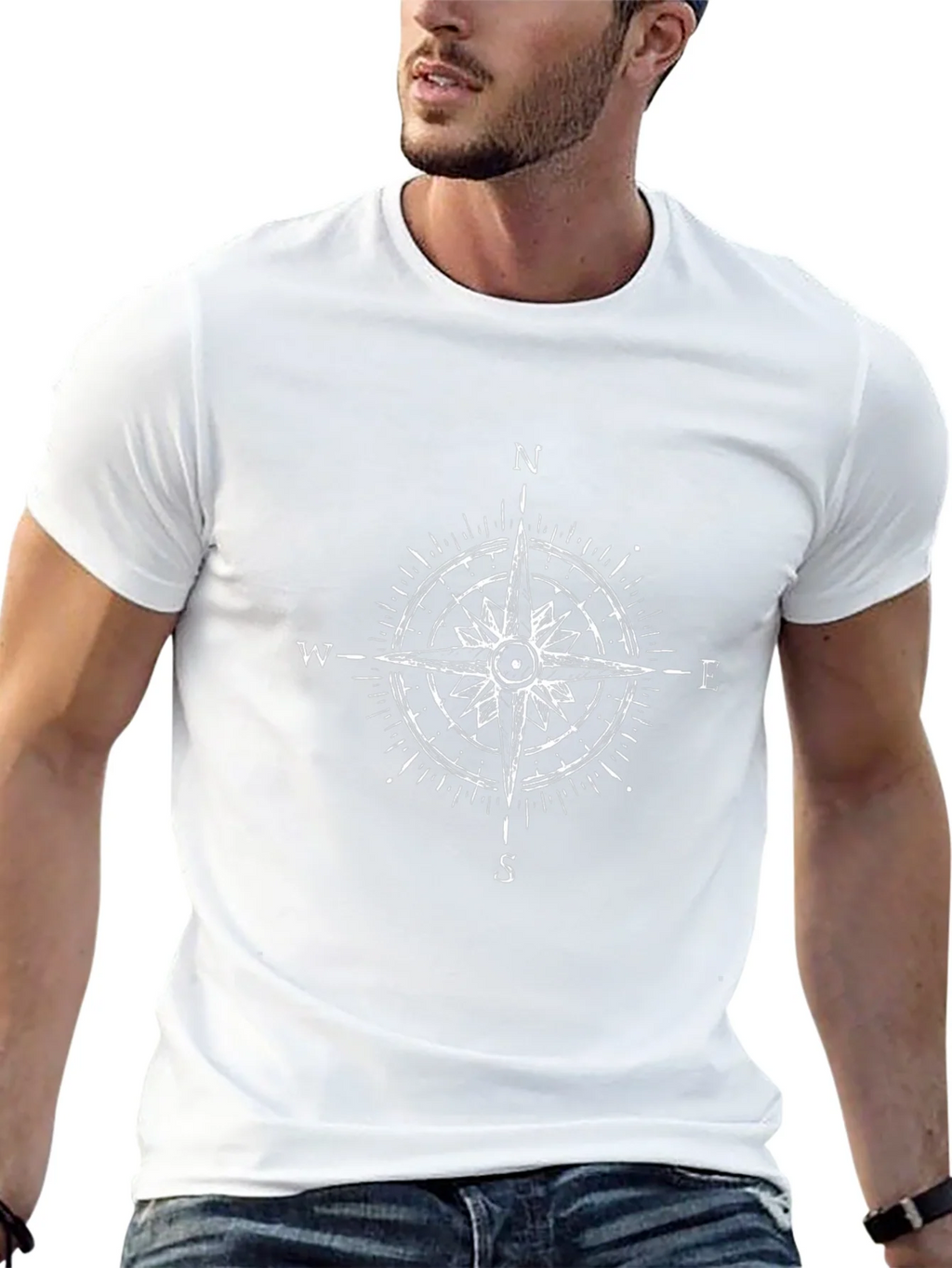 Compass Rose Graphic Tee - Black
