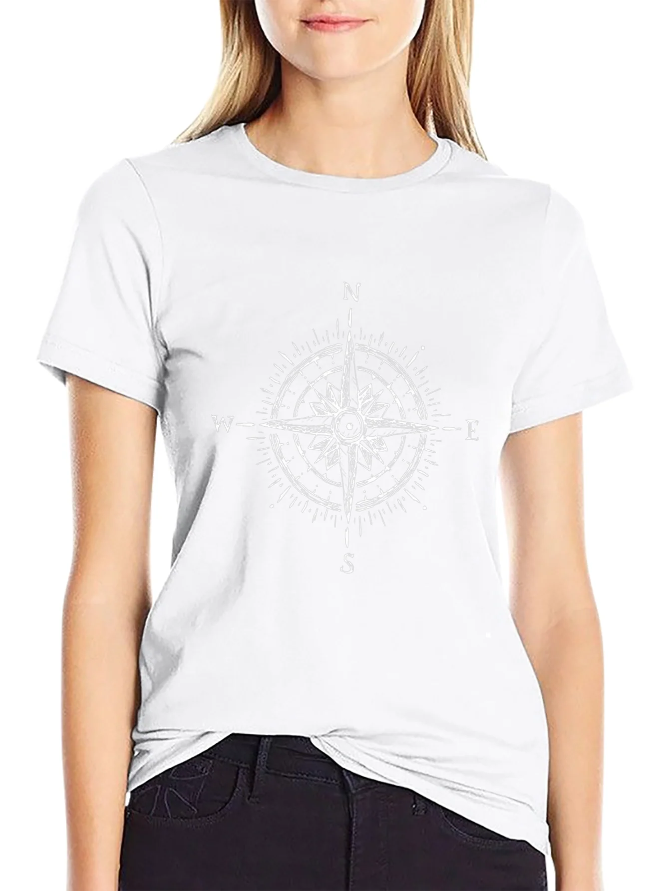 Compass Rose Graphic Tee - Black