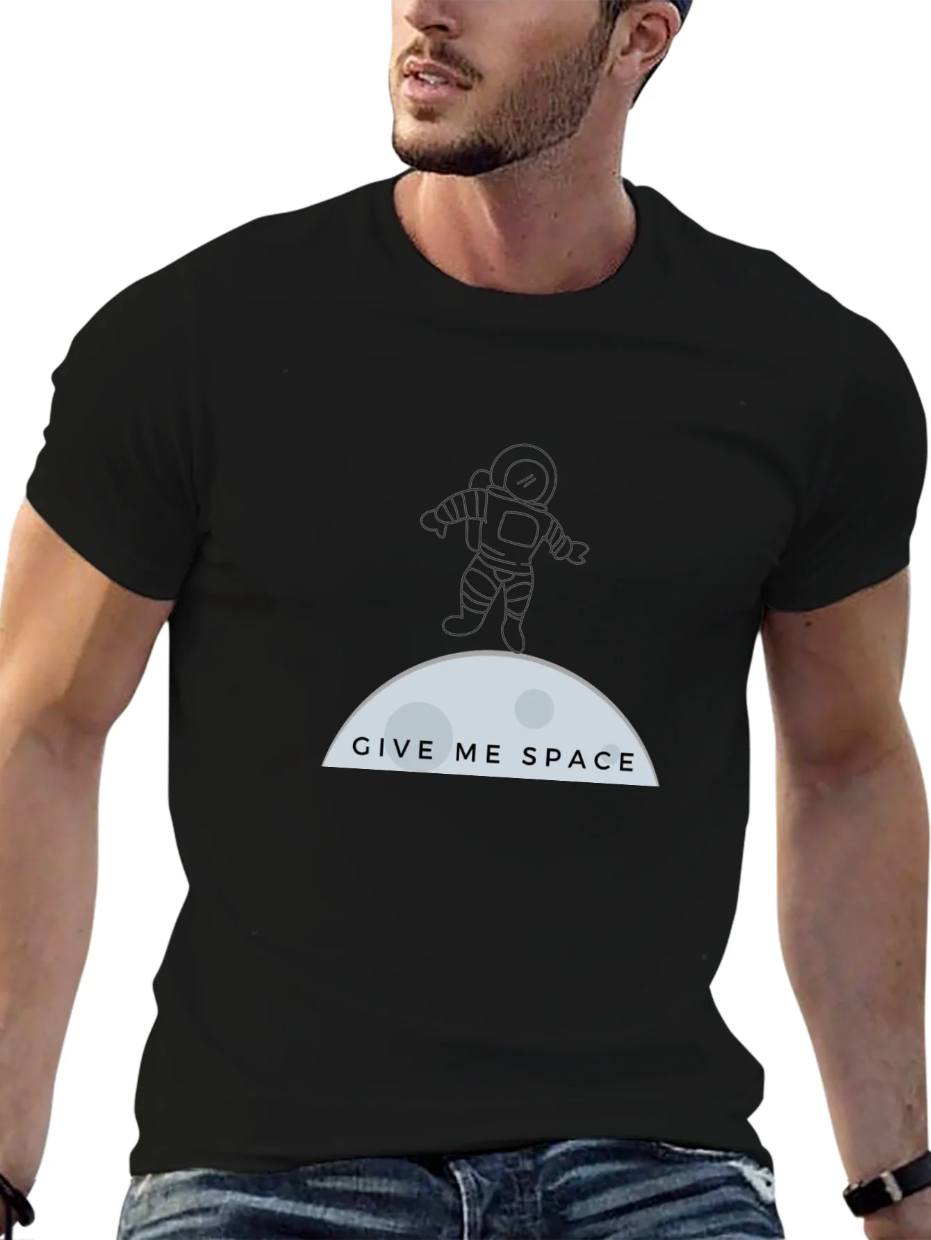 Give Me Space T-Shirt - Astronaut & Moon Graphic
