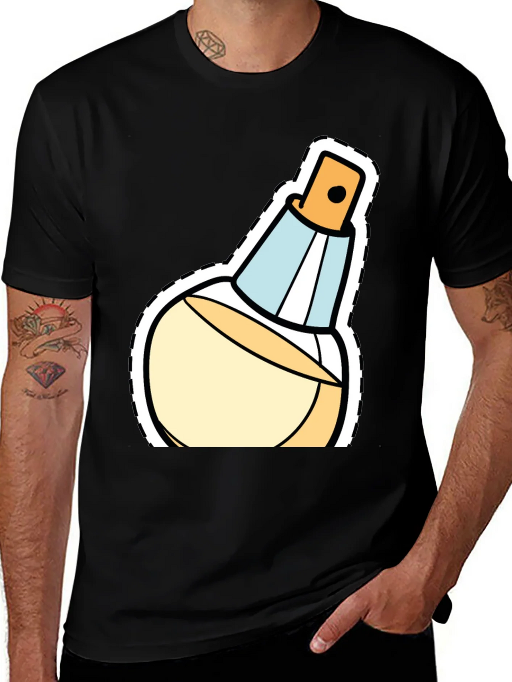 Stylish Perfume Bottle Graphic T-Shirt