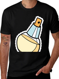 Stylish Perfume Bottle Graphic T-Shirt