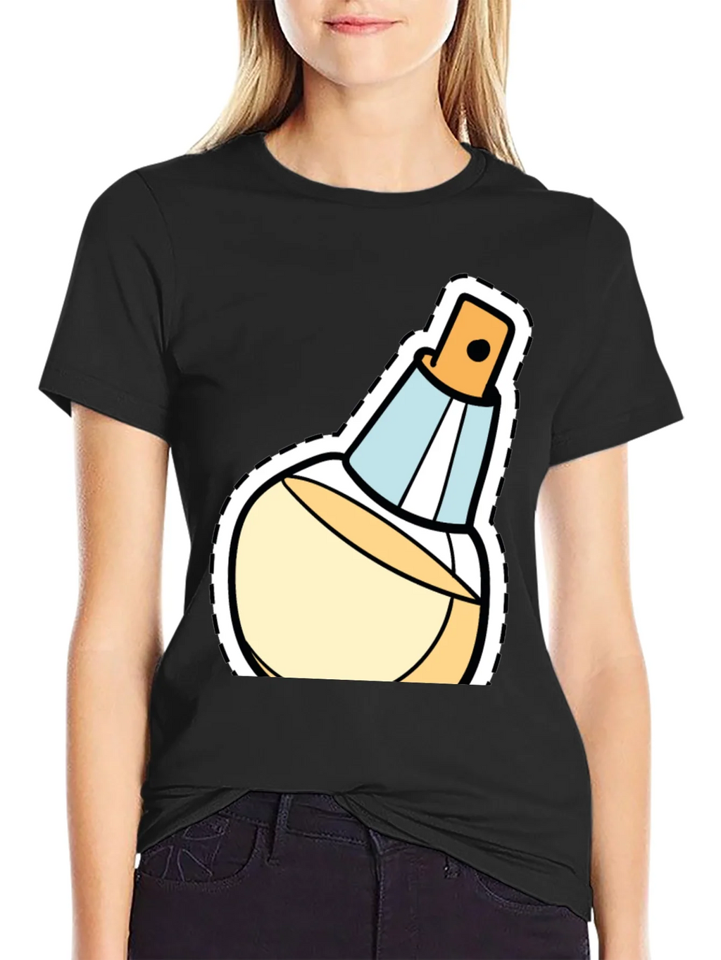 Stylish Perfume Bottle Graphic T-Shirt