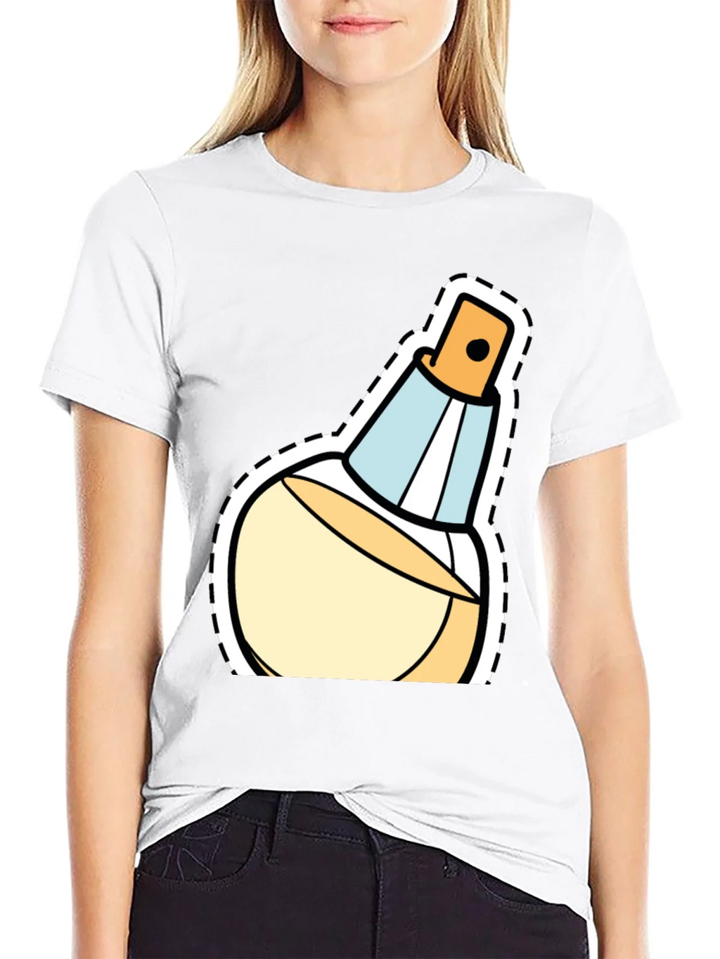 Stylish Perfume Bottle Graphic T-Shirt