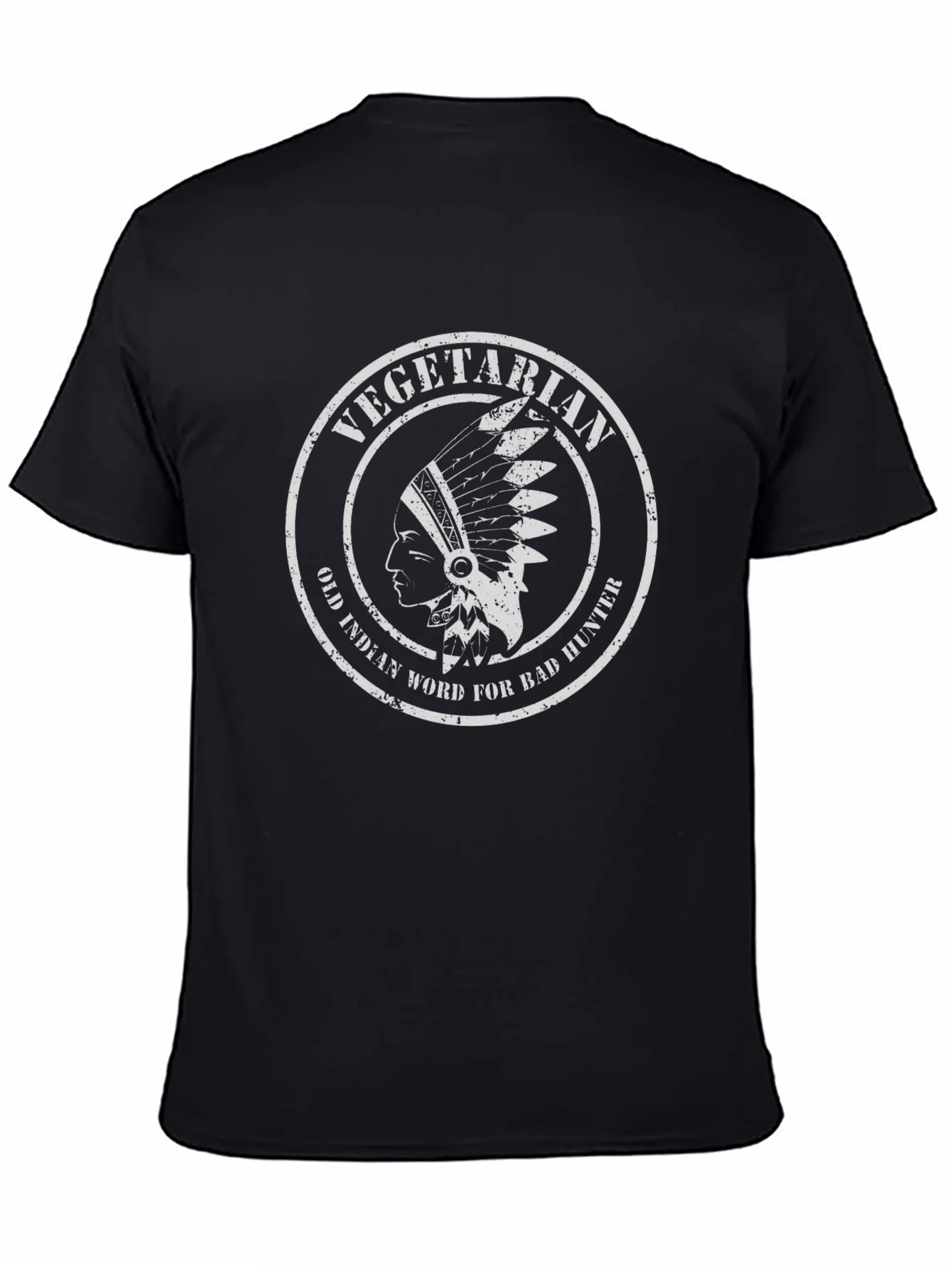 Vegetarian Indian Hunter T-Shirt - Black