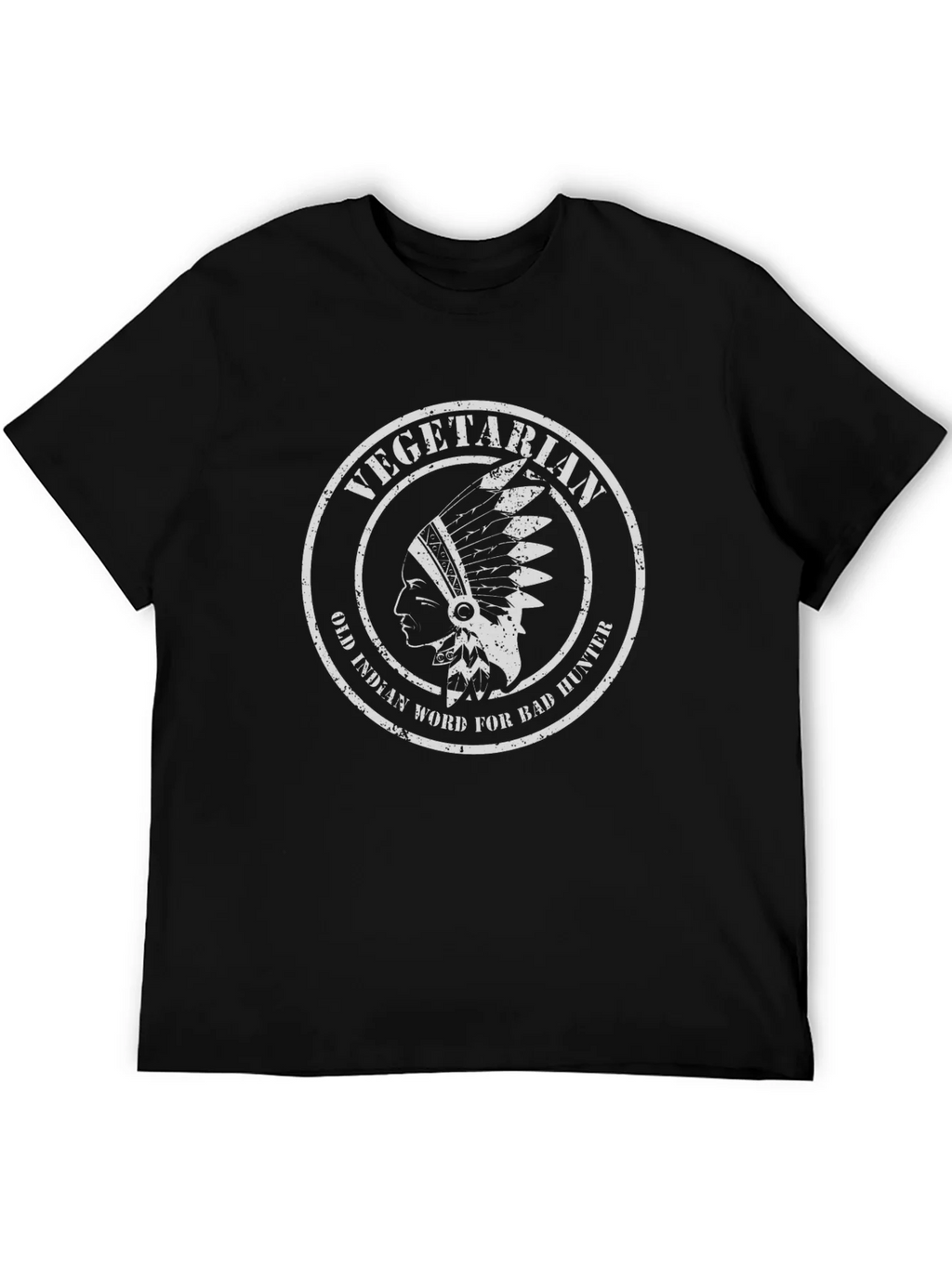 Vegetarian Indian Hunter T-Shirt - Black