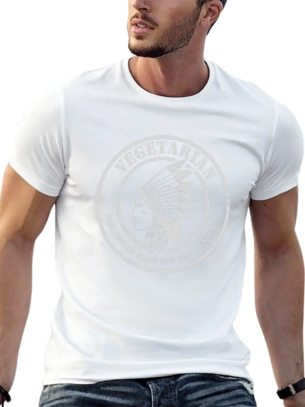 Vegetarian Indian Hunter T-Shirt - Black