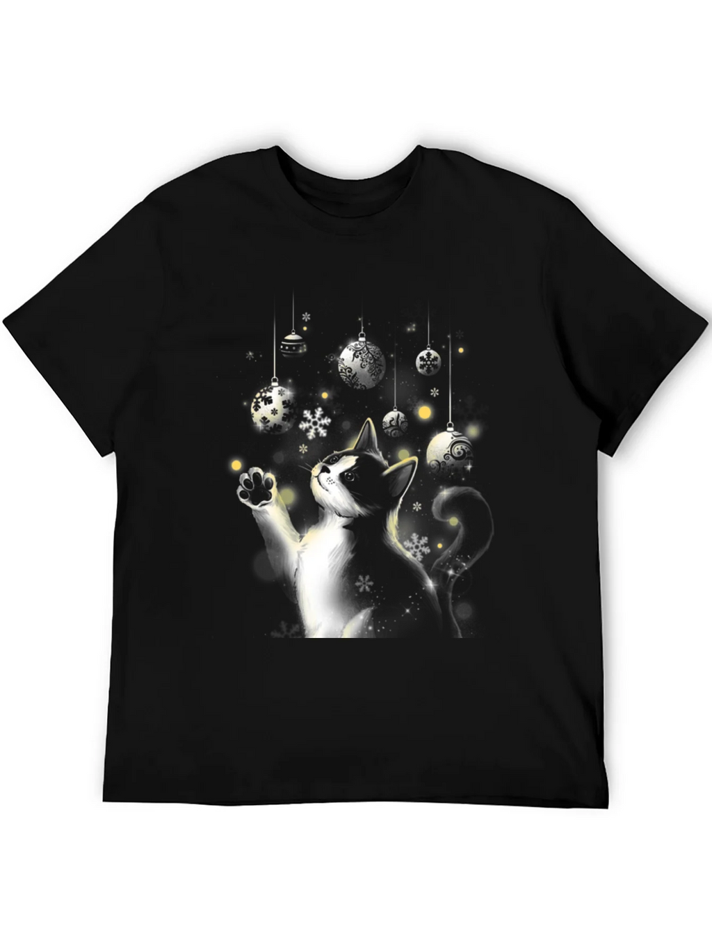 Festive Cat Christmas Ornament T-Shirt