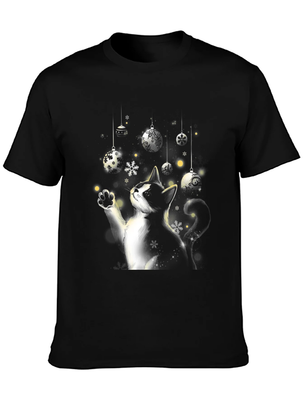 Festive Cat Christmas Ornament T-Shirt