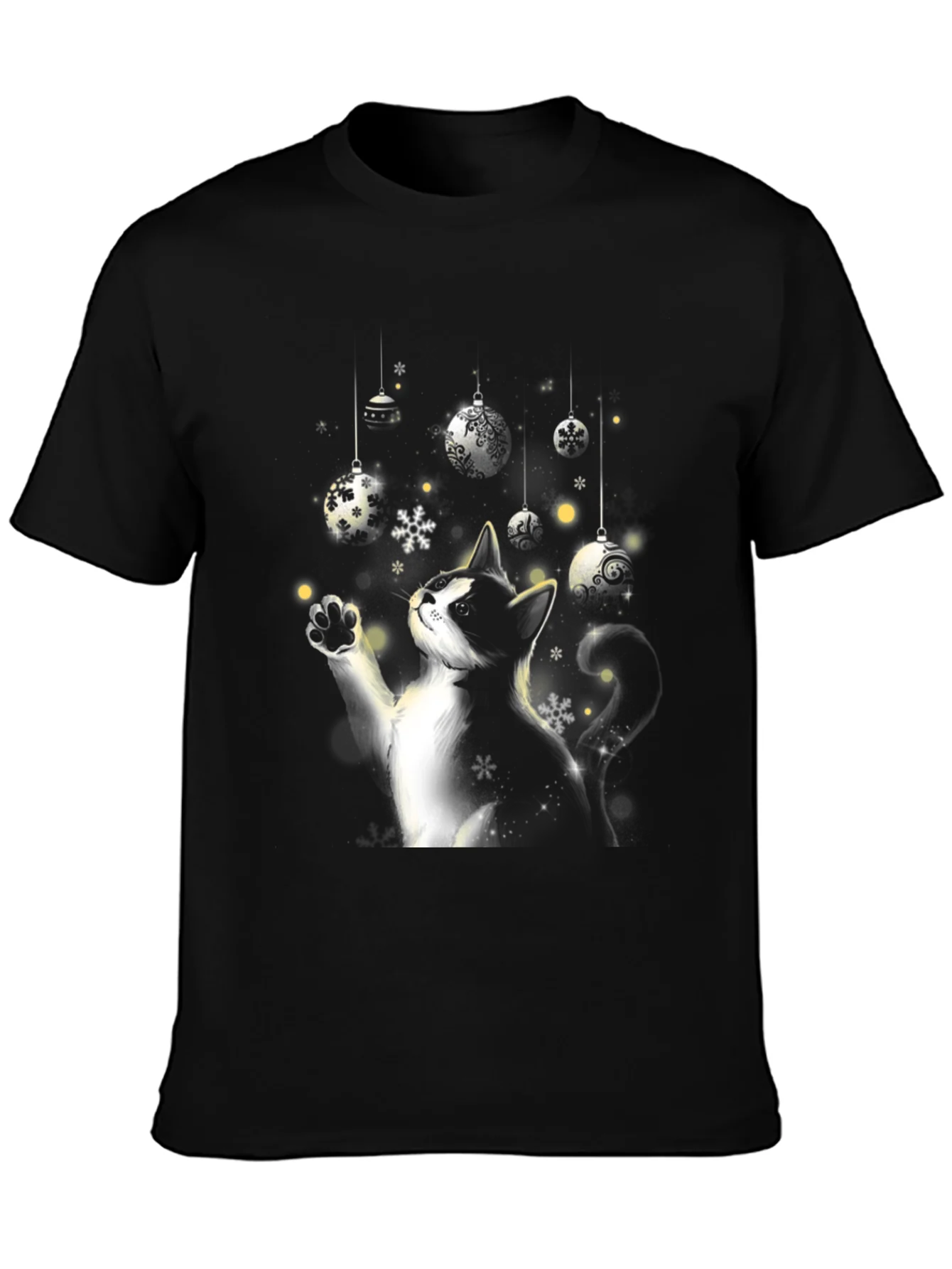 Festive Cat Christmas Ornament T-Shirt