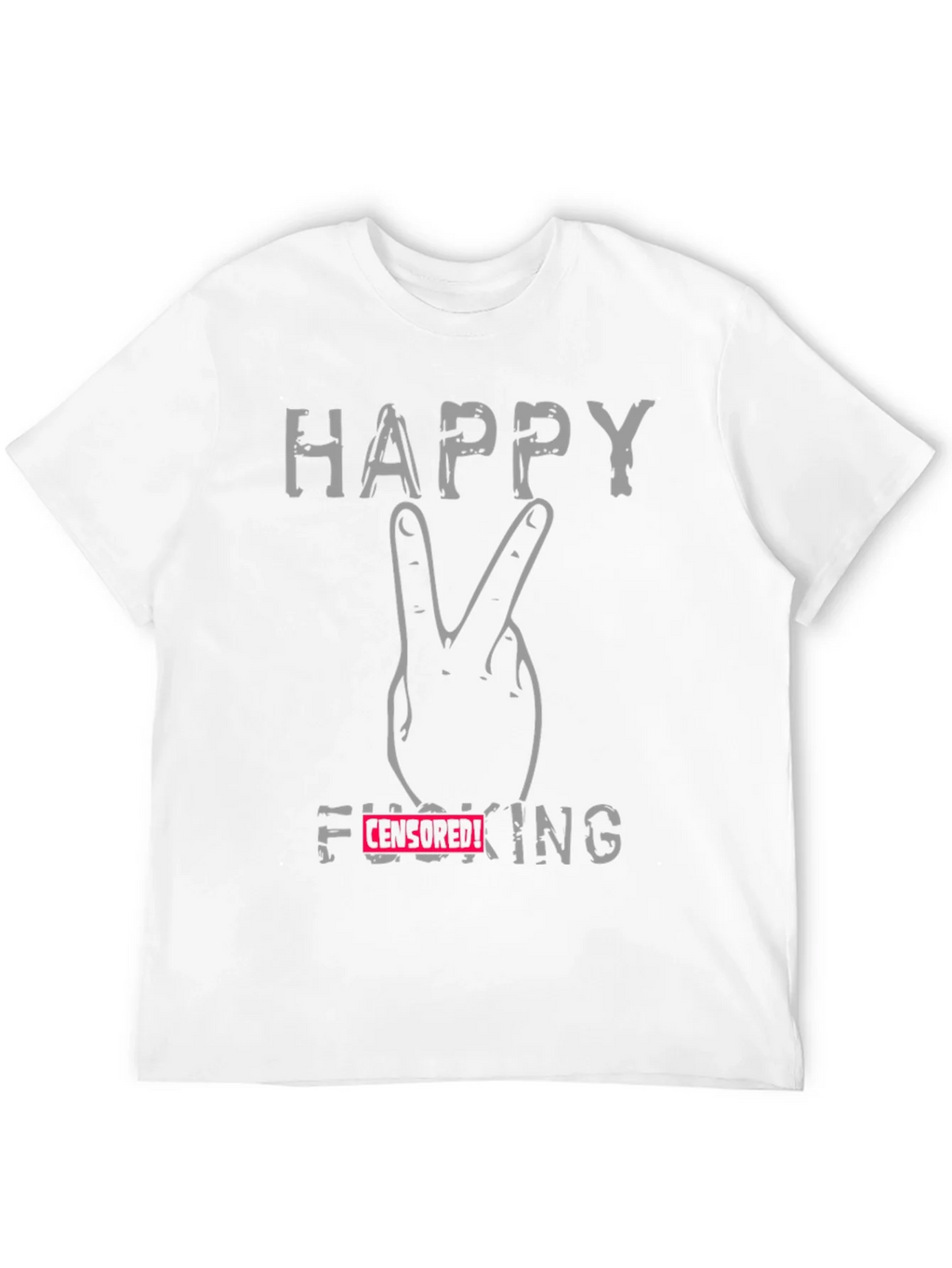 Happy Peace Sign Funny Graphic T-Shirt