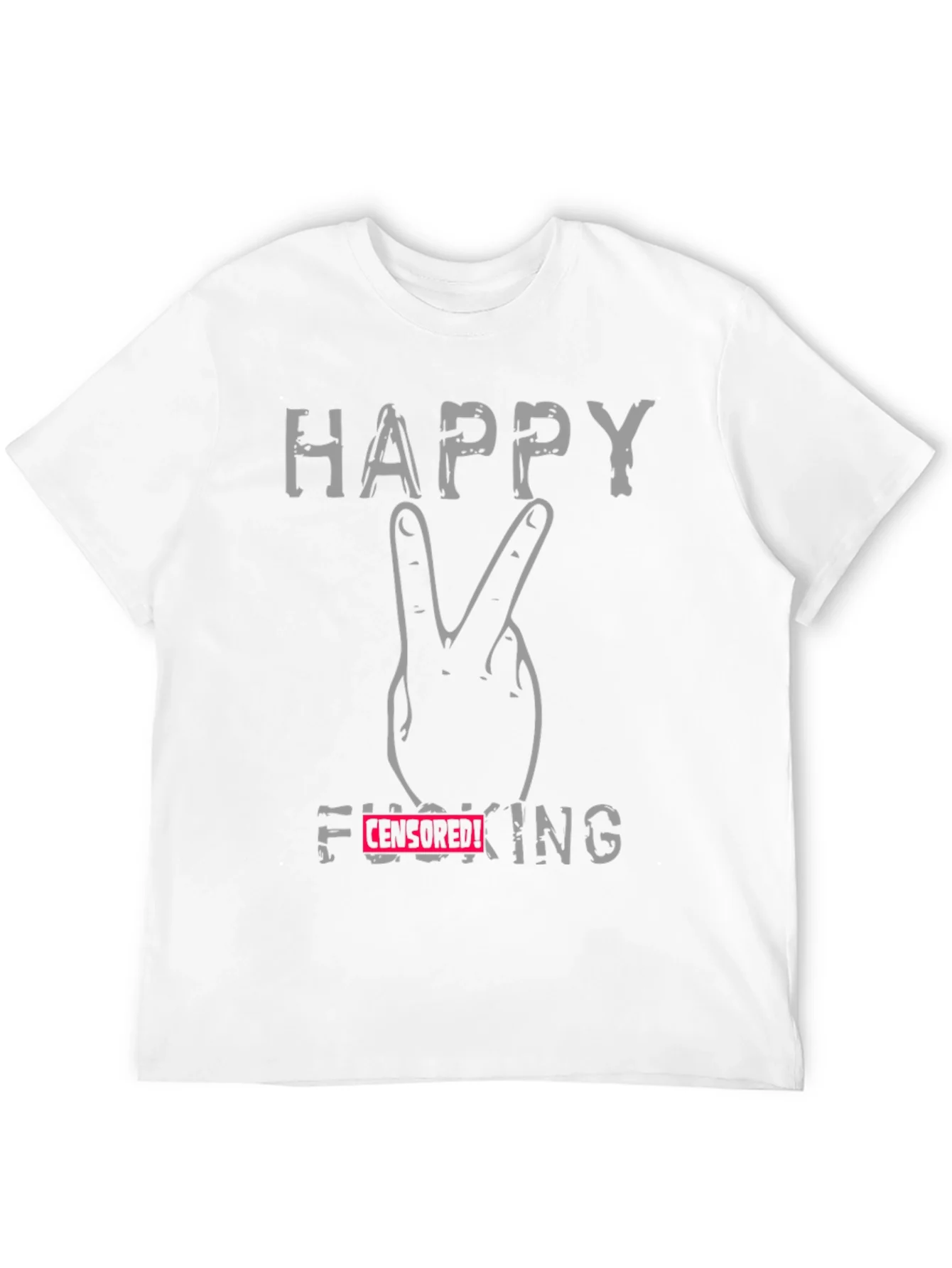 Happy Peace Sign Funny Graphic T-Shirt