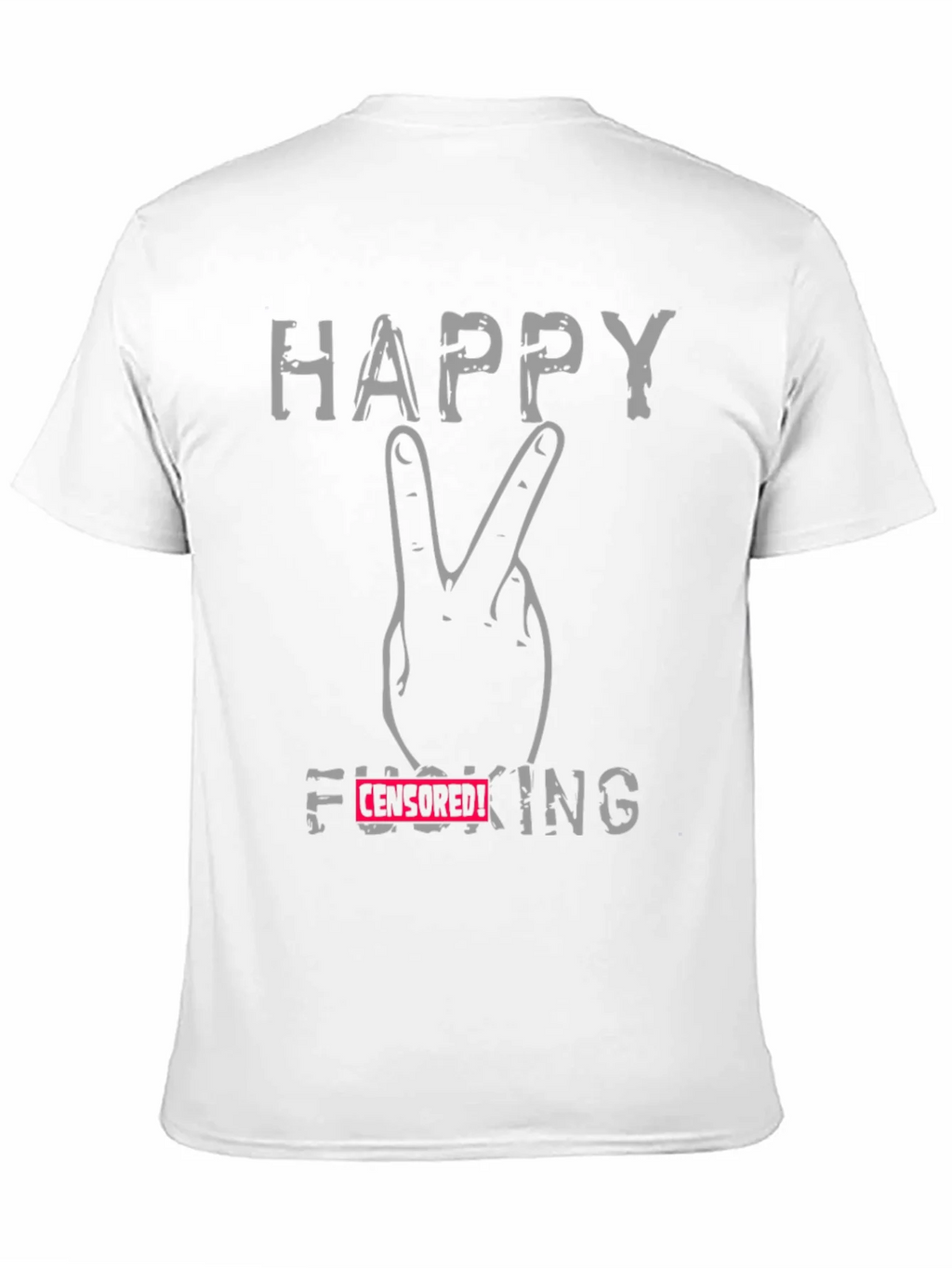 Happy Peace Sign Funny Graphic T-Shirt