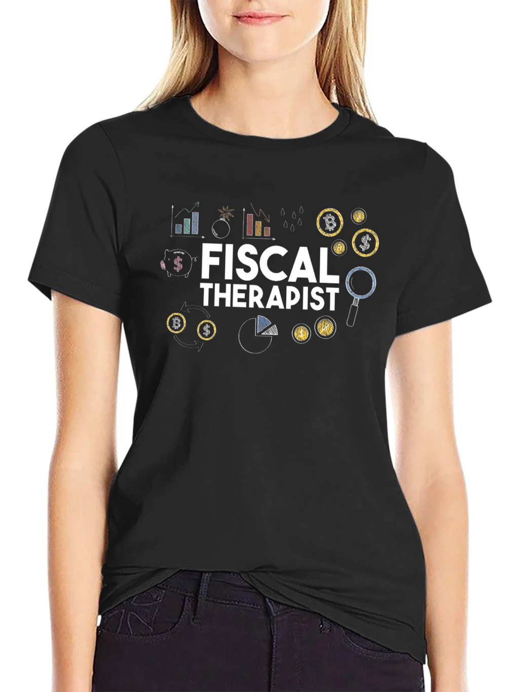 Fiscal Therapist Black Graphic T-Shirt